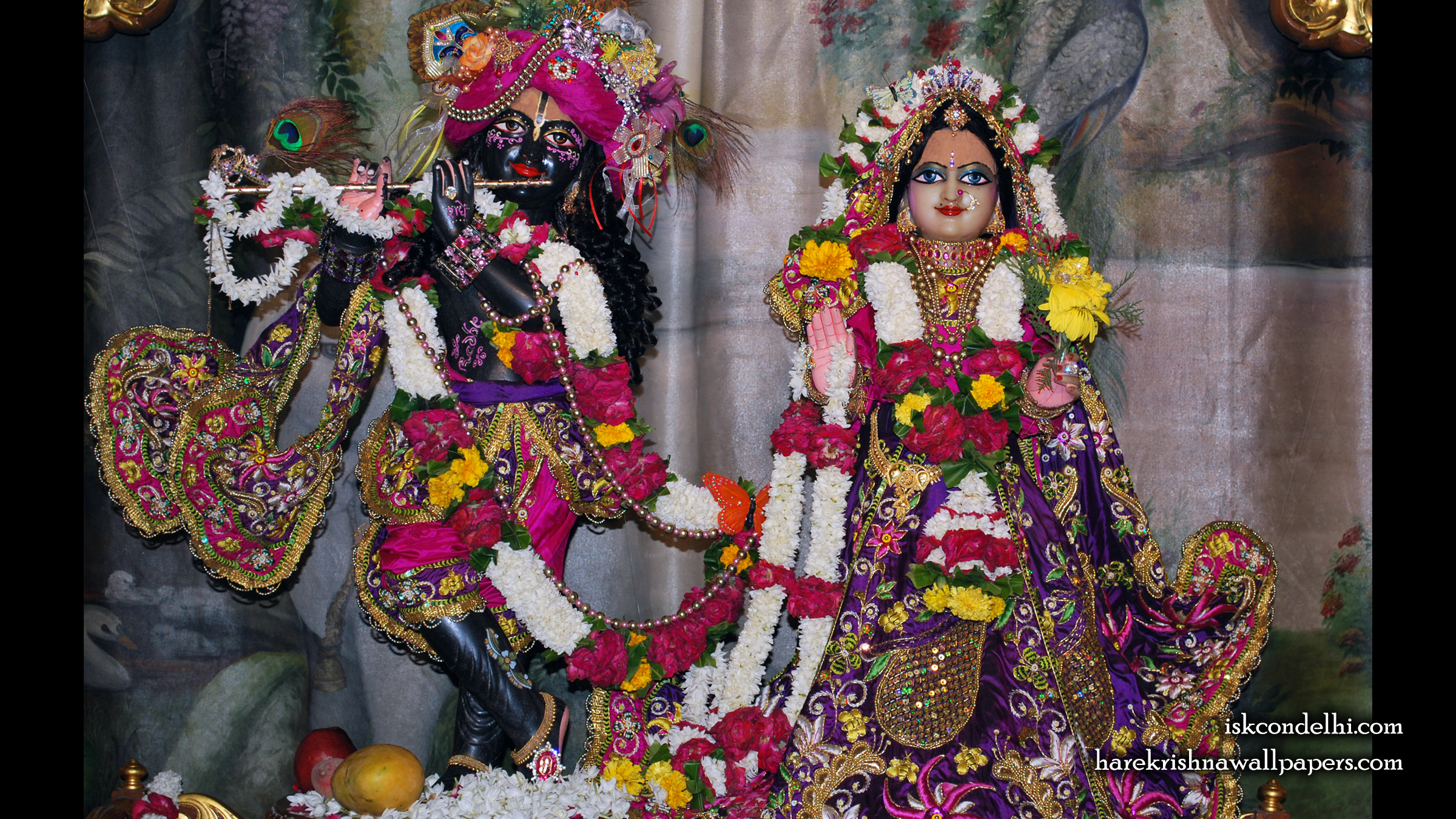 Sri Sri Radha Parthasarathi Wallpaper (002) Size 2400x1350 Download