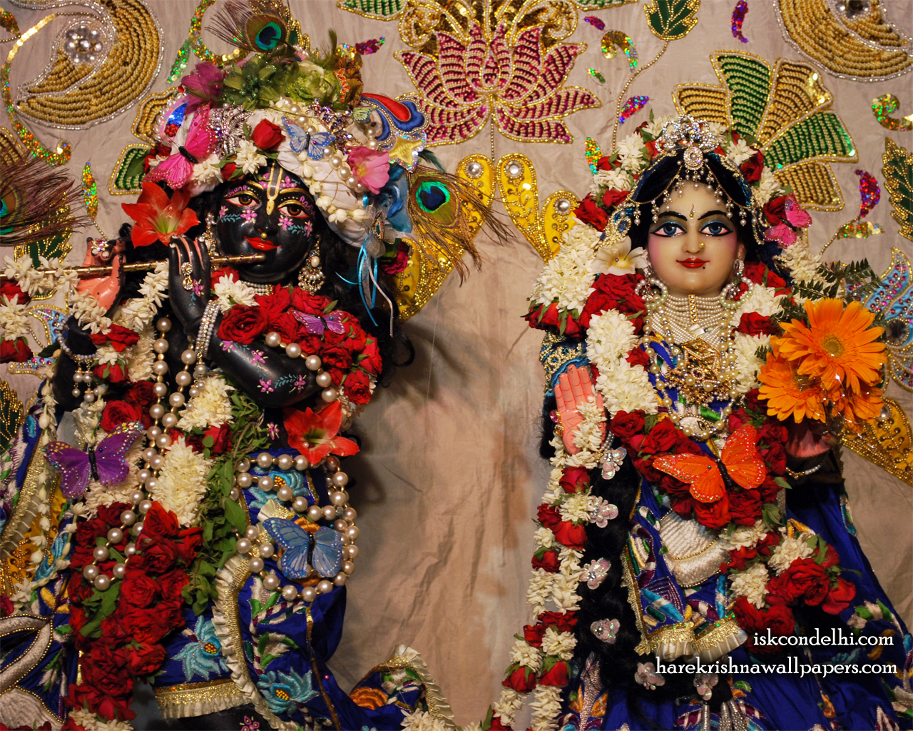 Sri Sri Radha Parthasarathi Close up Wallpaper (002) Size 1280x1024 Download