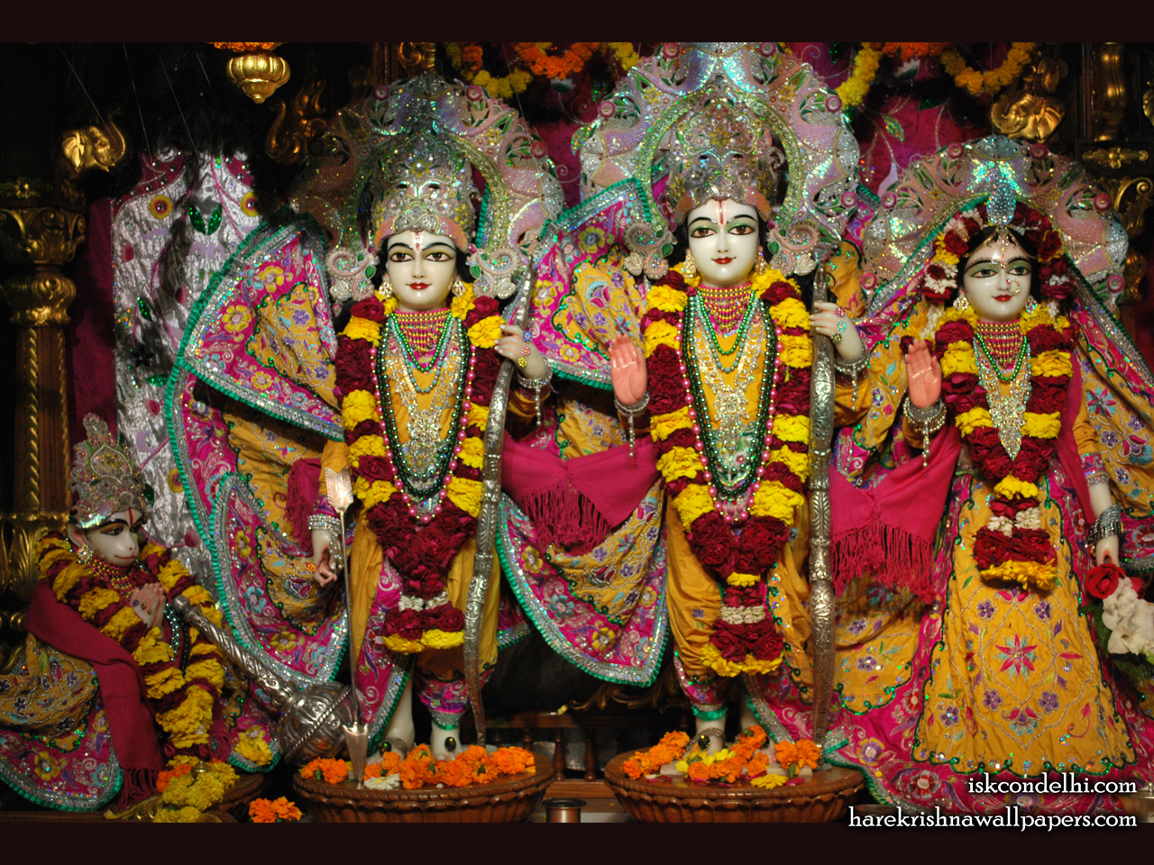 Sri Sri Sita Rama Laxman Hanuman Wallpaper (002) Size 1280x960 Download