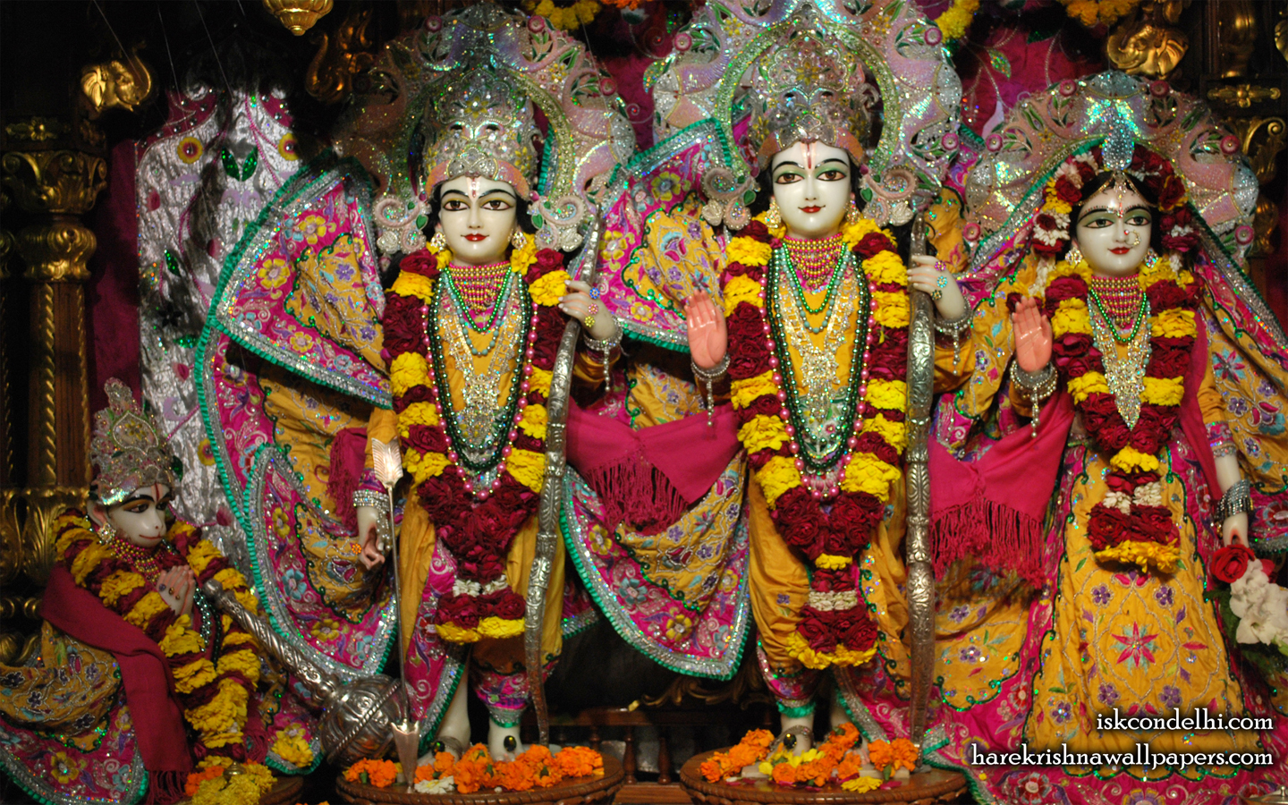 Sri Sri Sita Rama Laxman Hanuman Wallpaper (002) Size 1440x900 Download