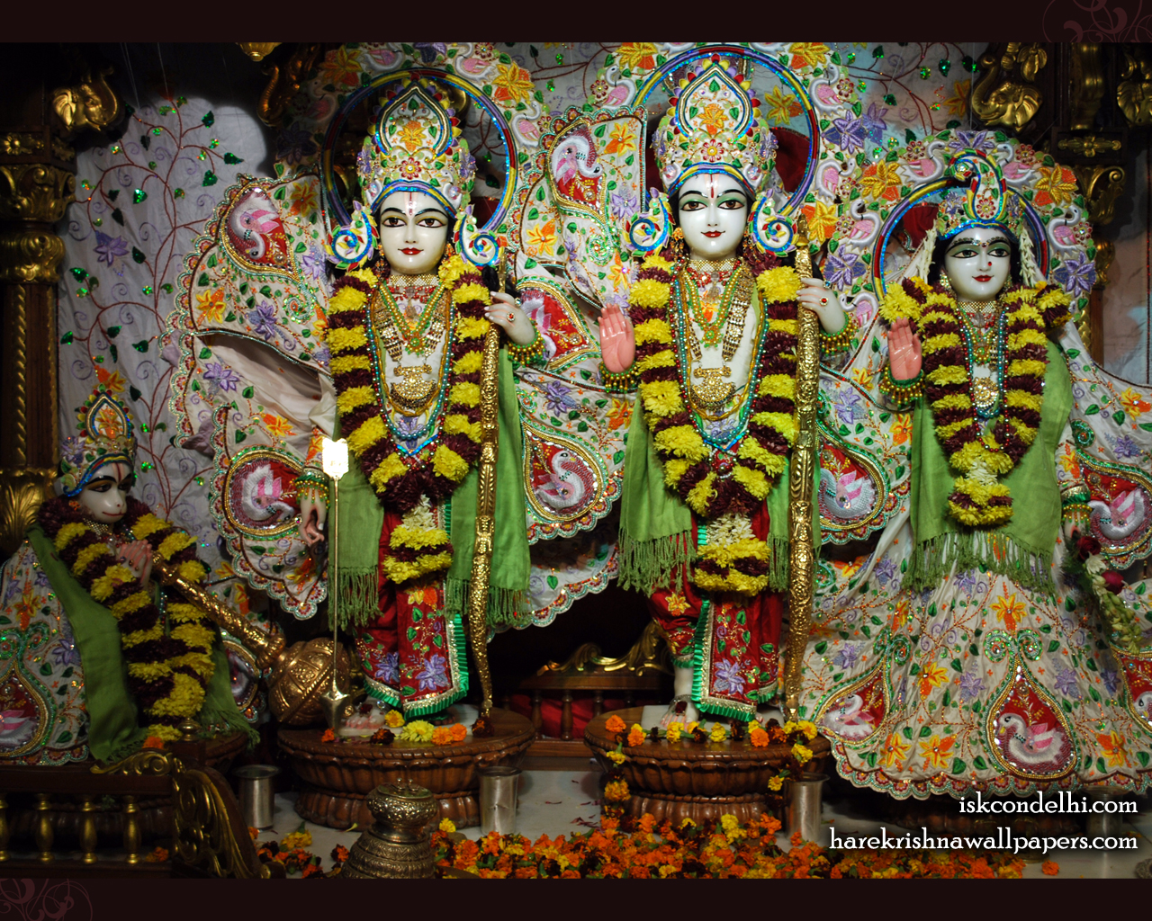 Sri Sri Sita Rama Laxman Hanuman Wallpaper (003) Size 1280x1024 Download
