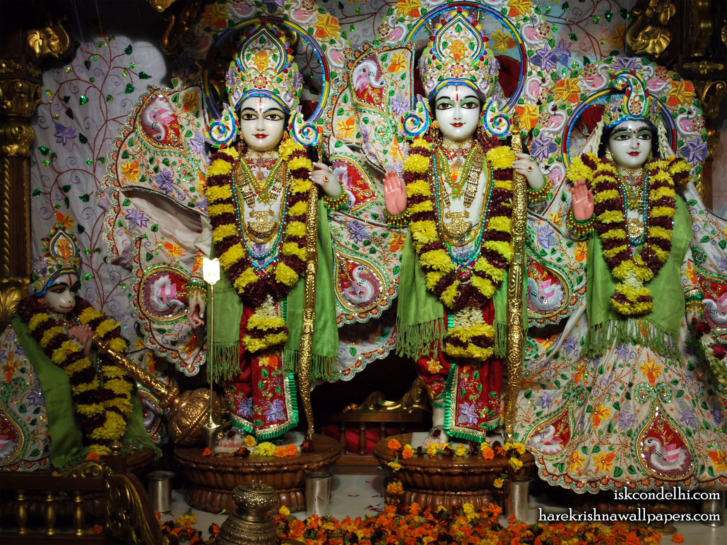 Sri Sri Sita Rama Laxman Hanuman Wallpaper (003) Size 2400x1800 Download