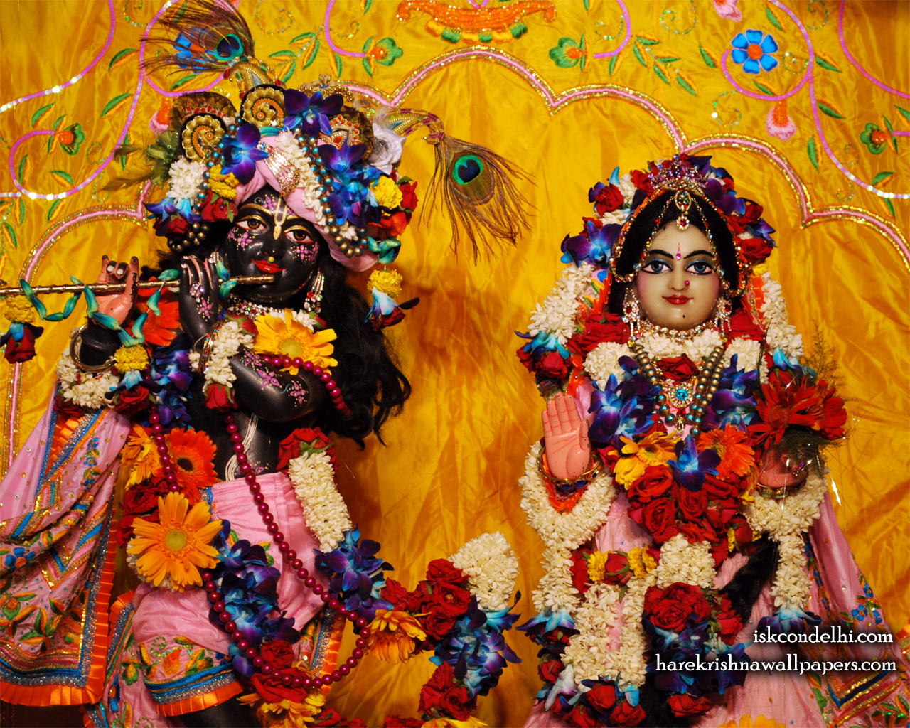 Sri Sri Radha Parthasarathi Close up Wallpaper (004) Size 1280x1024 Download