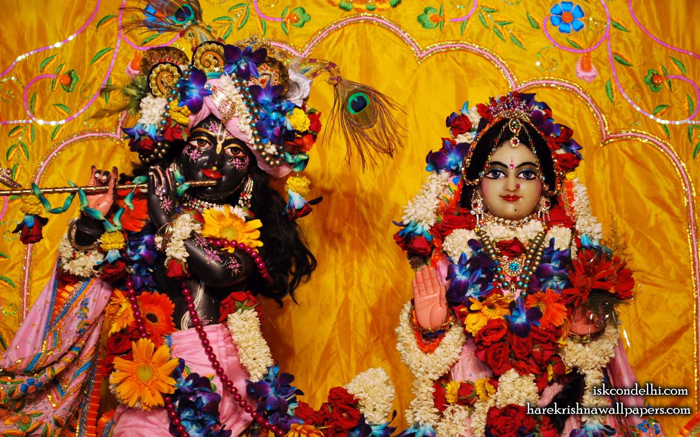 Sri Sri Radha Parthasarathi Close up Wallpaper (004) Size 1440x900 Download