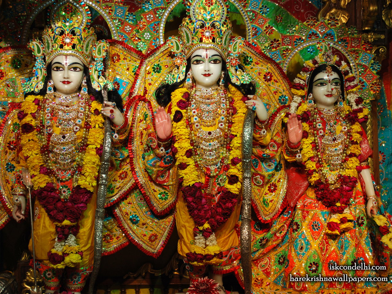 Sri Sri Sita Rama Laxman Wallpaper (004) Size 1280x960 Download
