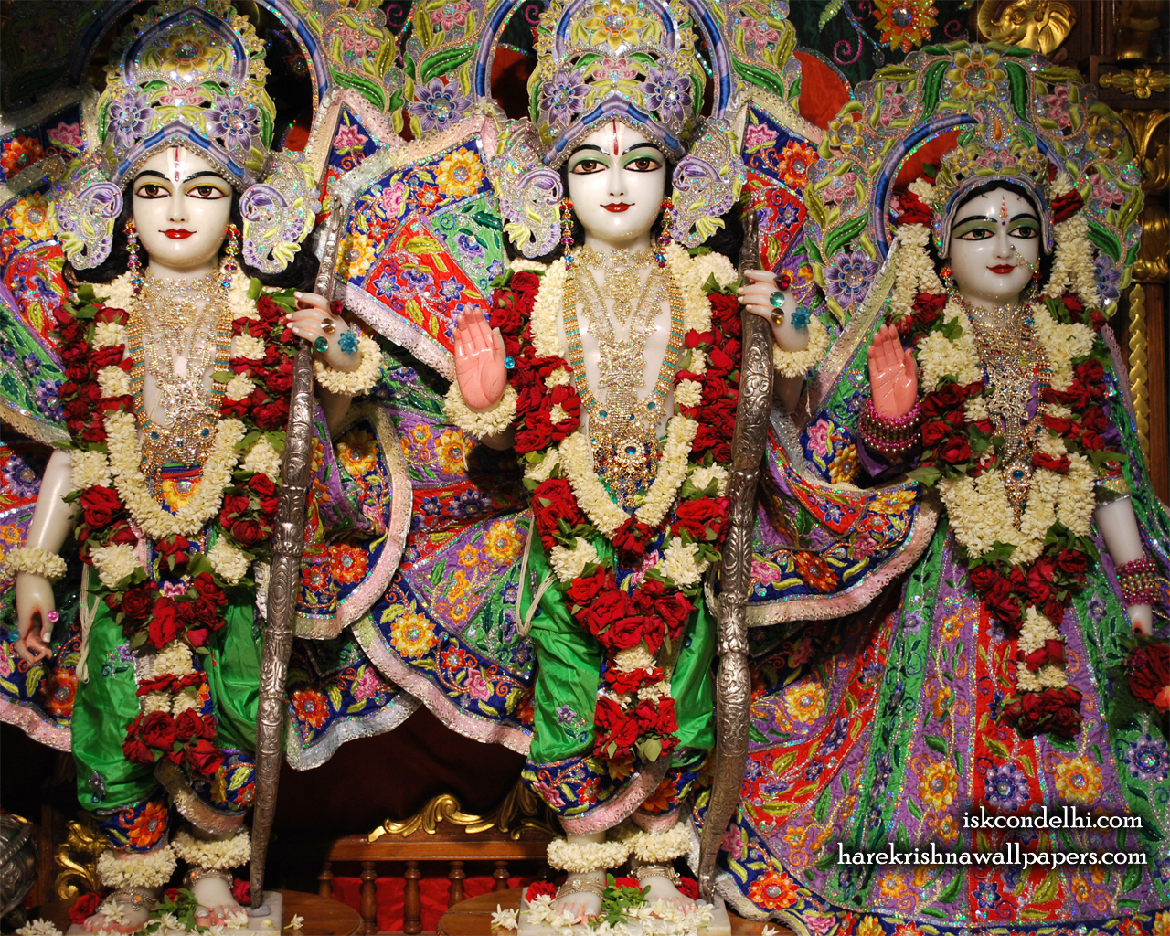Sri Sri Sita Rama Laxman Wallpaper (005) Size 1280x1024 Download
