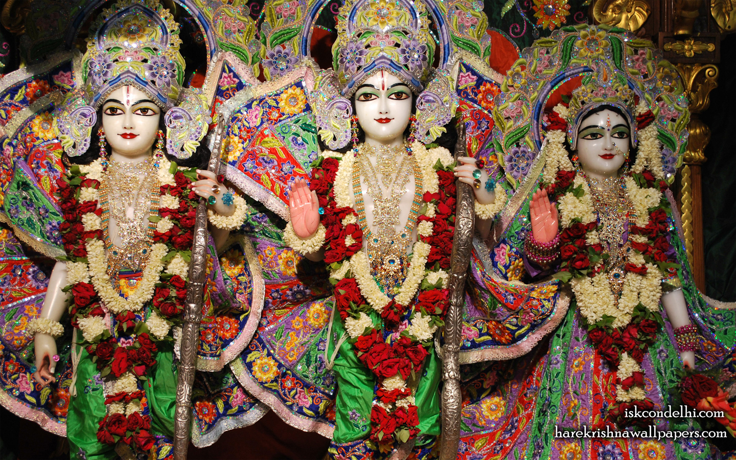 Sri Sri Sita Rama Laxman Wallpaper (005) Size 1440x900 Download