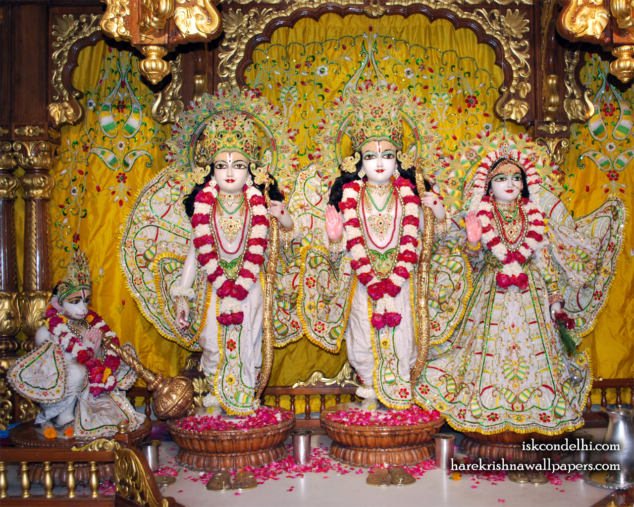 Sri Sri Sita Rama Laxman Hanuman Wallpaper (005) Size 1280x1024 Download