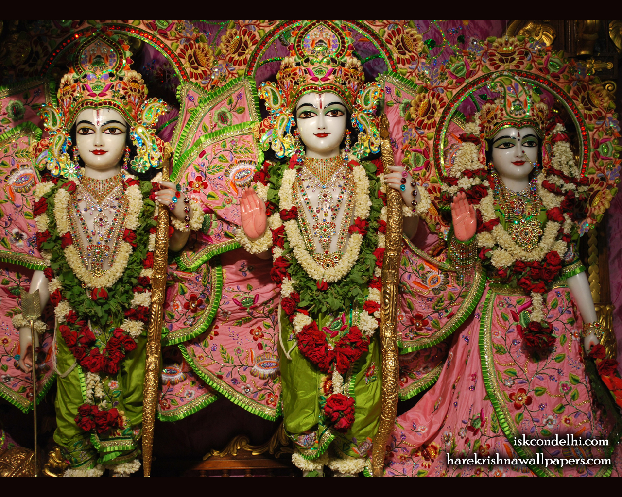 Sri Sri Sita Rama Laxman Wallpaper (006) Size 1280x1024 Download