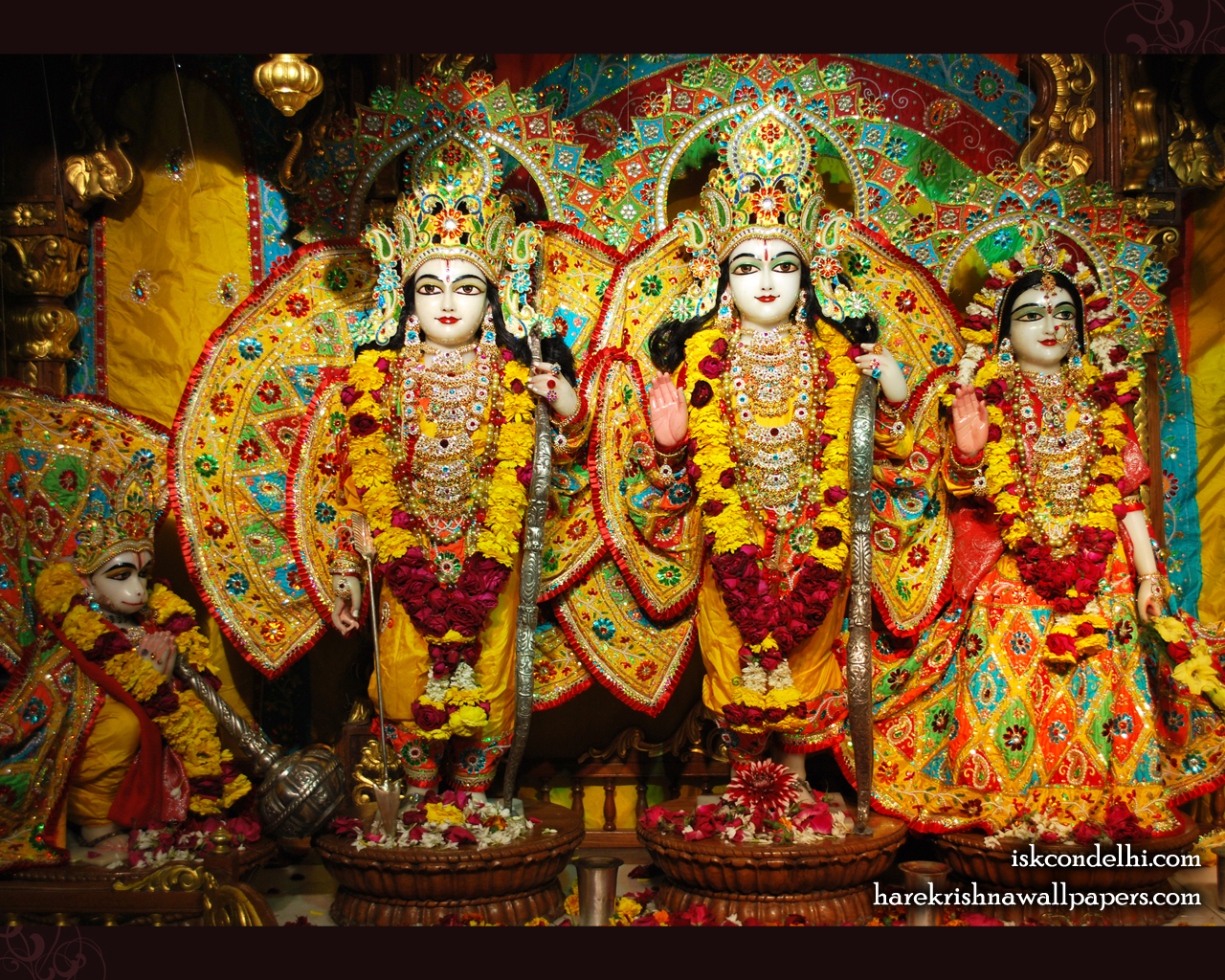 Sri Sri Sita Rama Laxman Hanuman Wallpaper (006) Size 1280x1024 Download