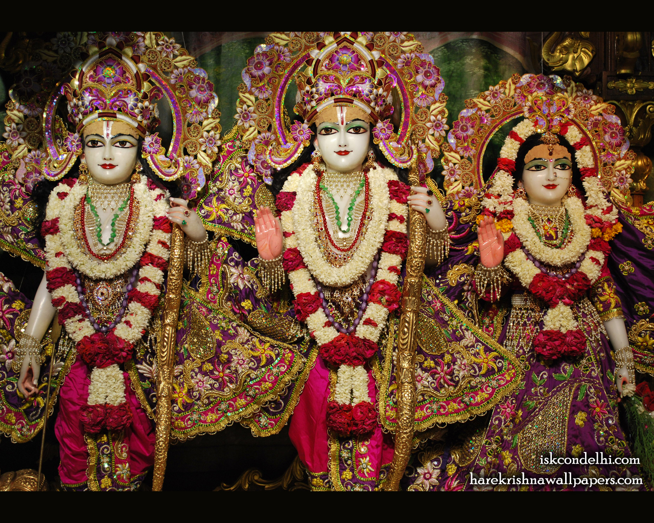 Sri Sri Sita Rama Laxman Wallpaper (007) Size 1280x1024 Download