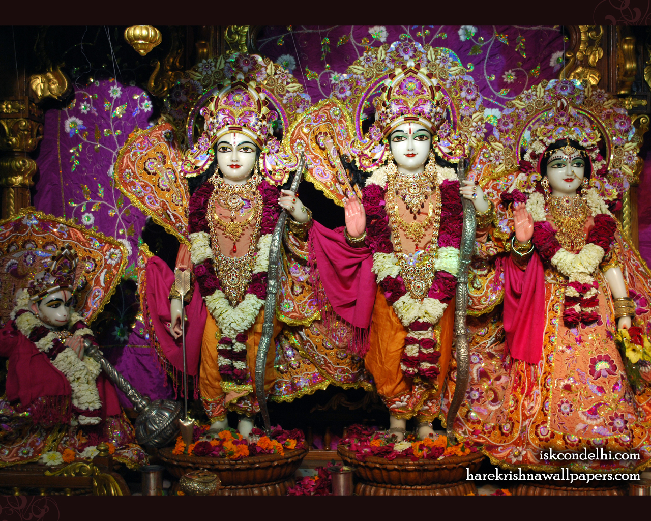 Sri Sri Sita Rama Laxman Hanuman Wallpaper (008) Size 1280x1024 Download