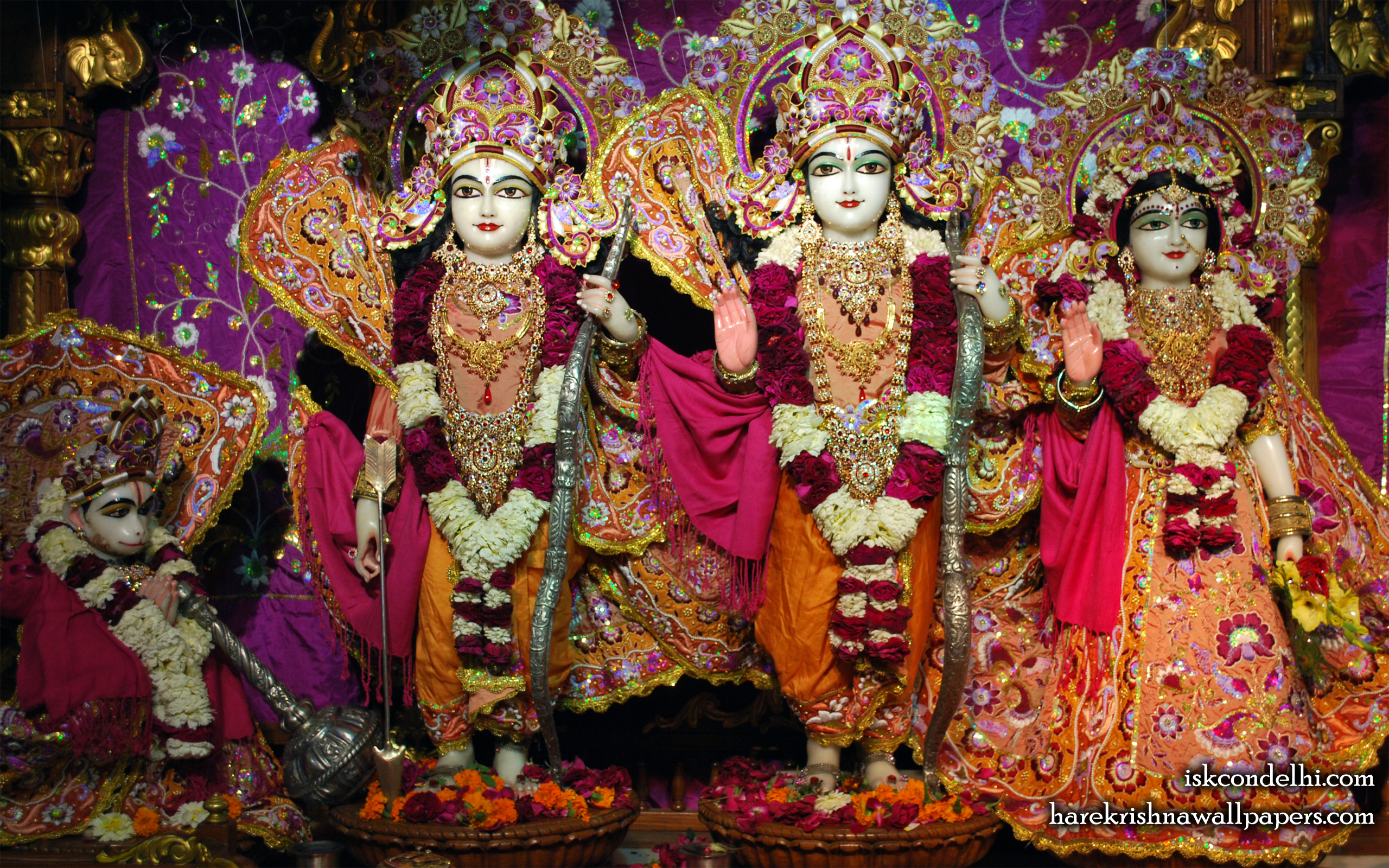 Sri Sri Sita Rama Laxman Hanuman Wallpaper (008) Size 2560x1600 Download
