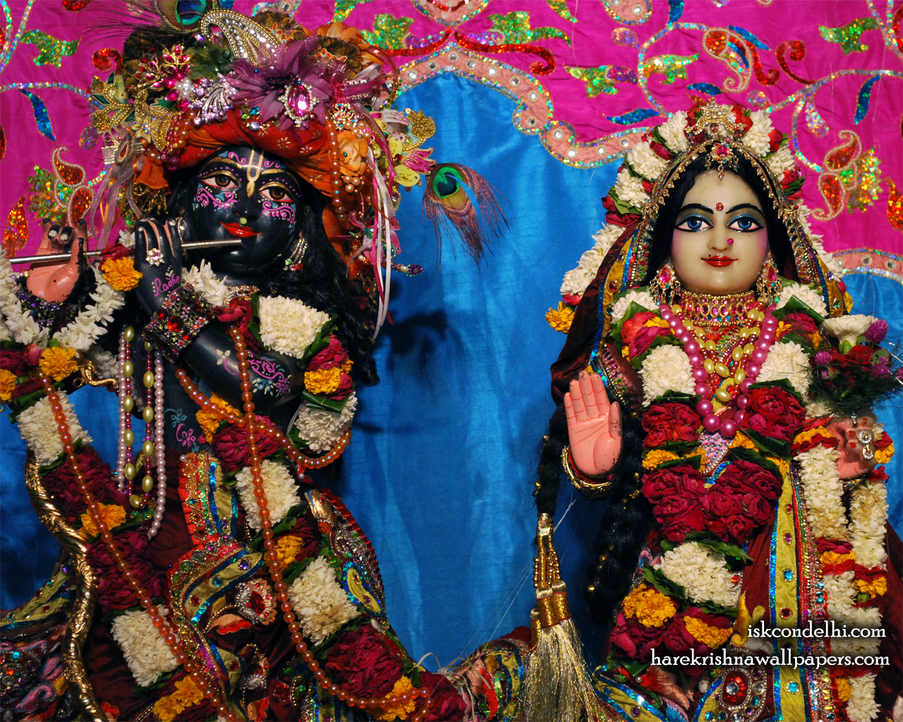 Sri Sri Radha Parthasarathi Close up Wallpaper (009) Size 1280x1024 Download