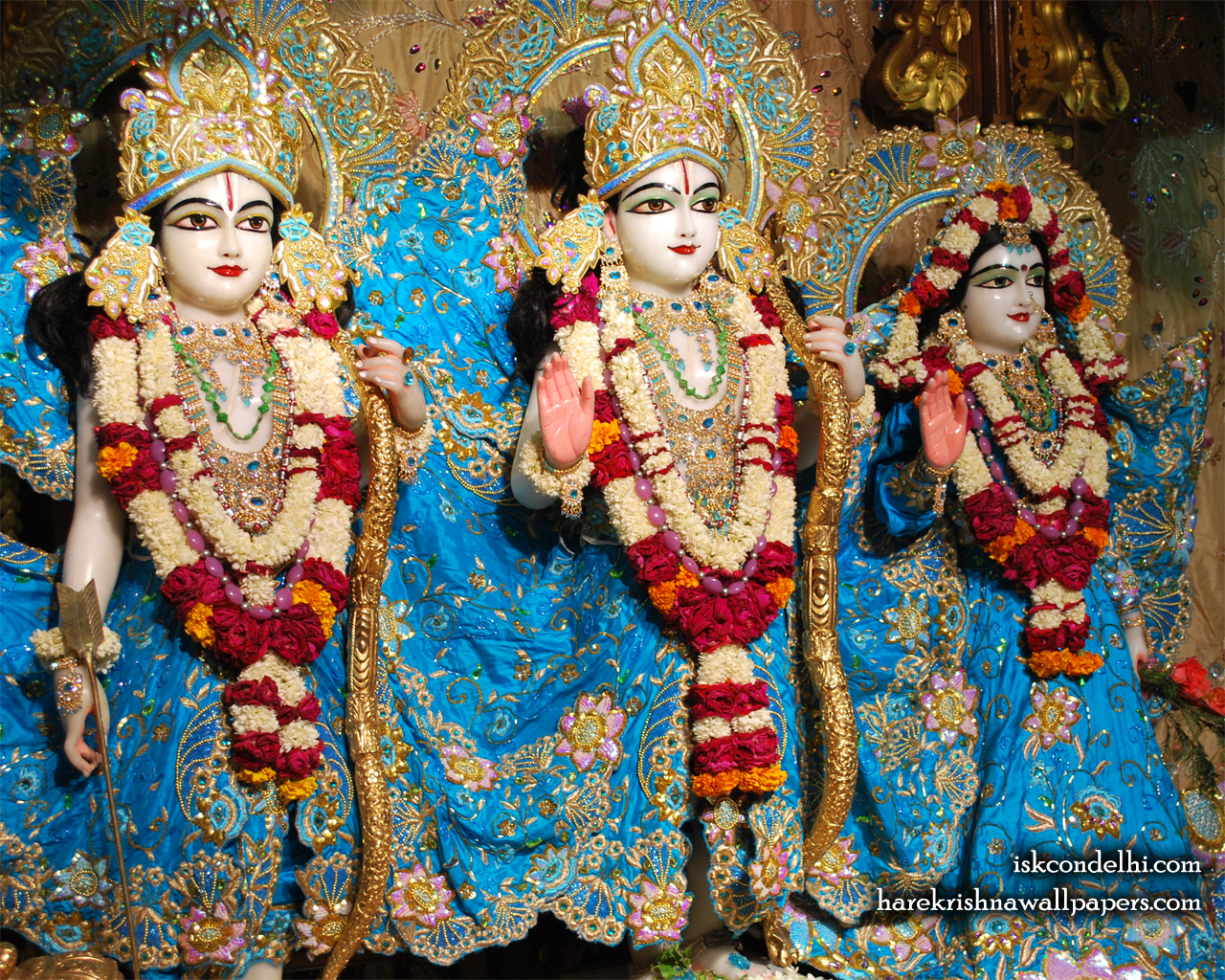 Sri Sri Sita Rama Laxman Wallpaper (009) Size 1280x1024 Download