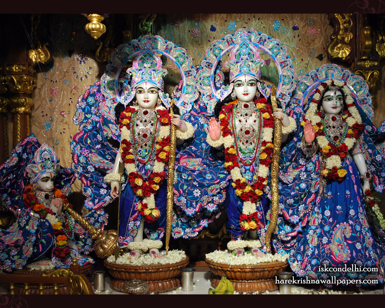 Sri Sri Sita Rama Laxman Hanuman Wallpaper (010) Size 1280x1024 Download