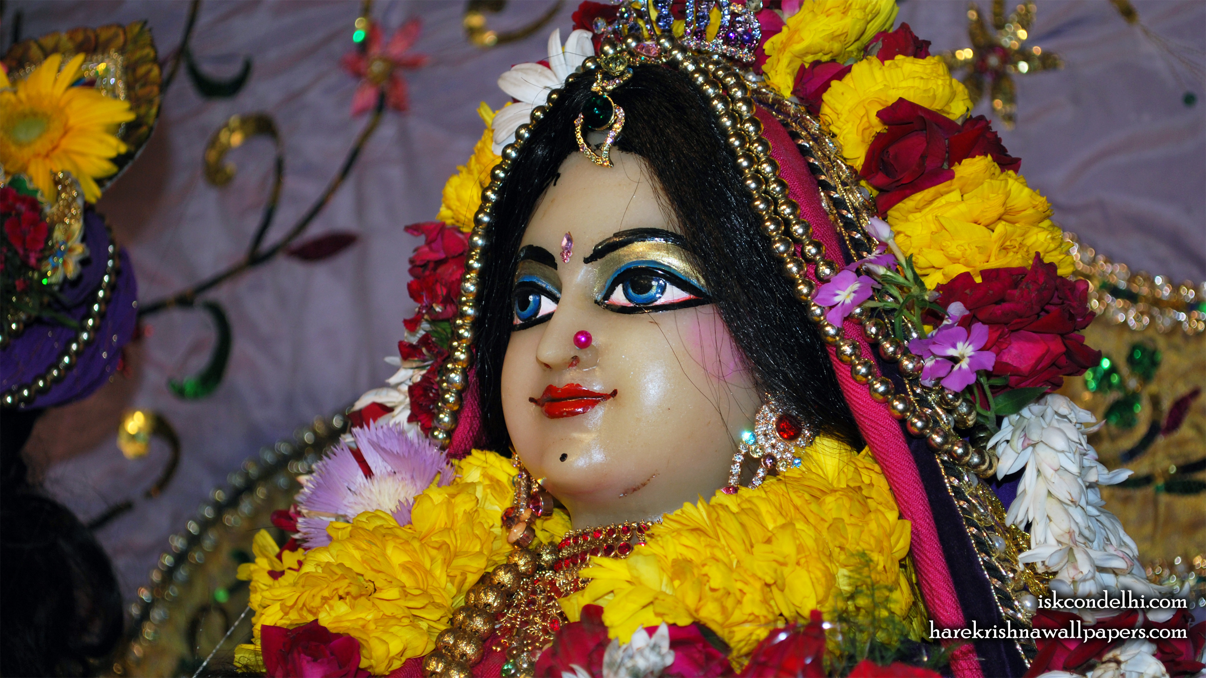 Sri Radha Close up Wallpaper (011) Size 2400x1350 Download