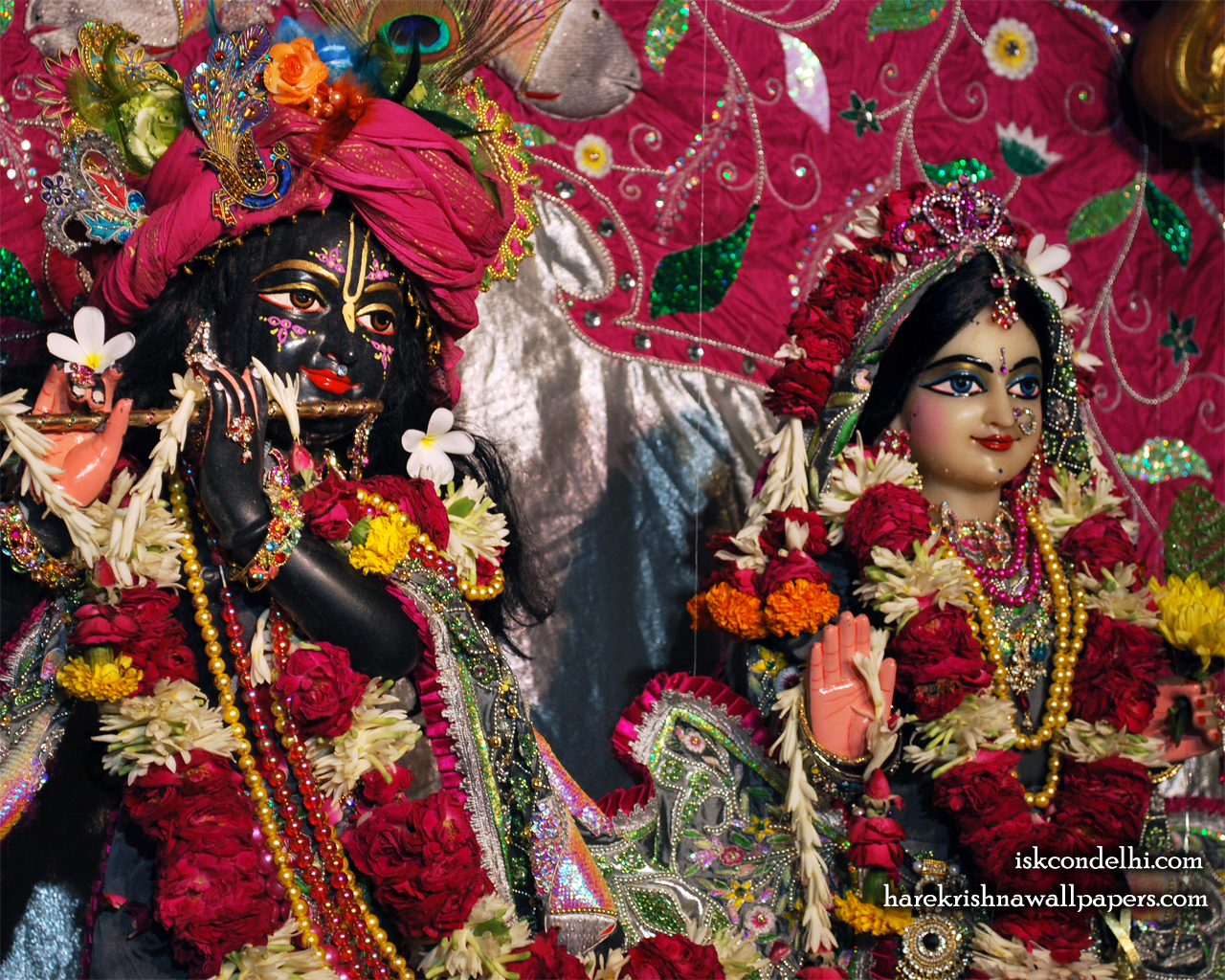 Sri Sri Radha Parthasarathi Close up Wallpaper (014) Size 1280x1024 Download