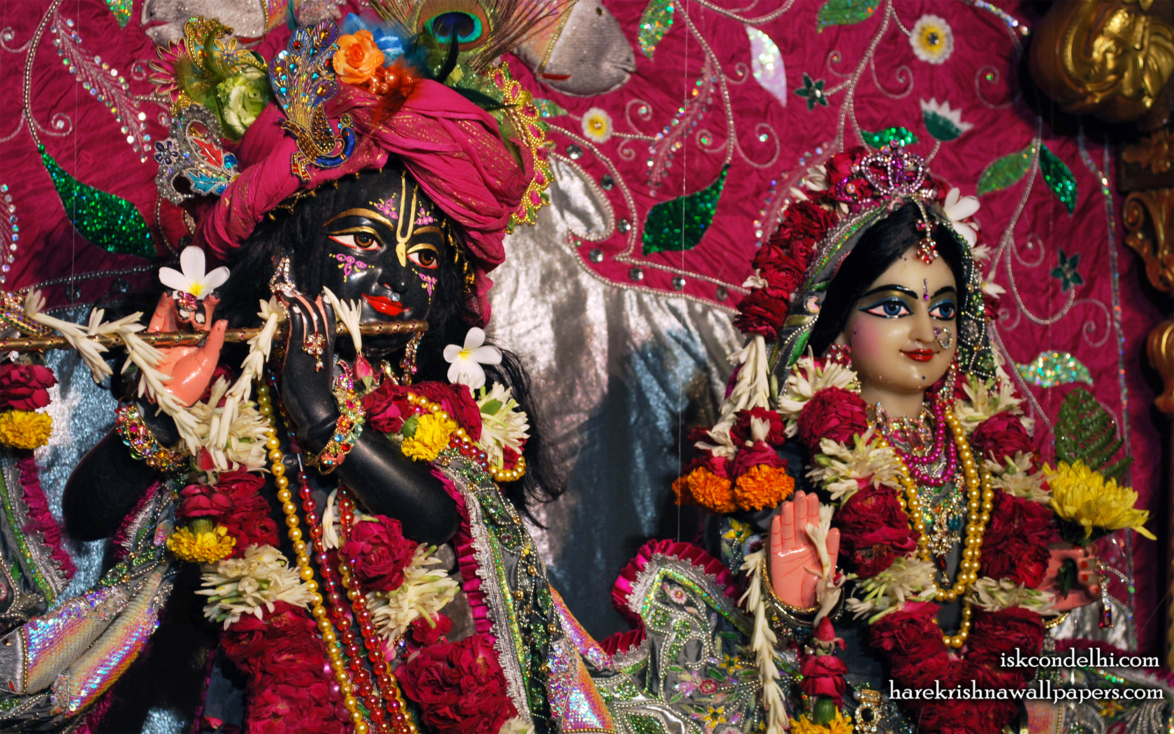 Sri Sri Radha Parthasarathi Close up Wallpaper (014) Size 1680x1050 Download