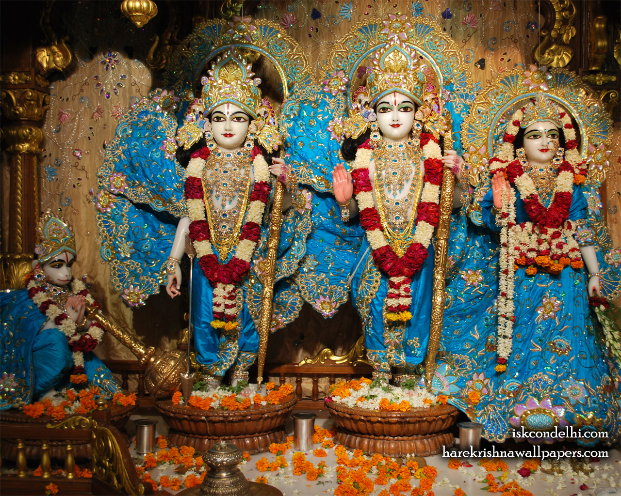 Sri Sri Sita Rama Laxman Hanuman Wallpaper (016) Size 1280x1024 Download