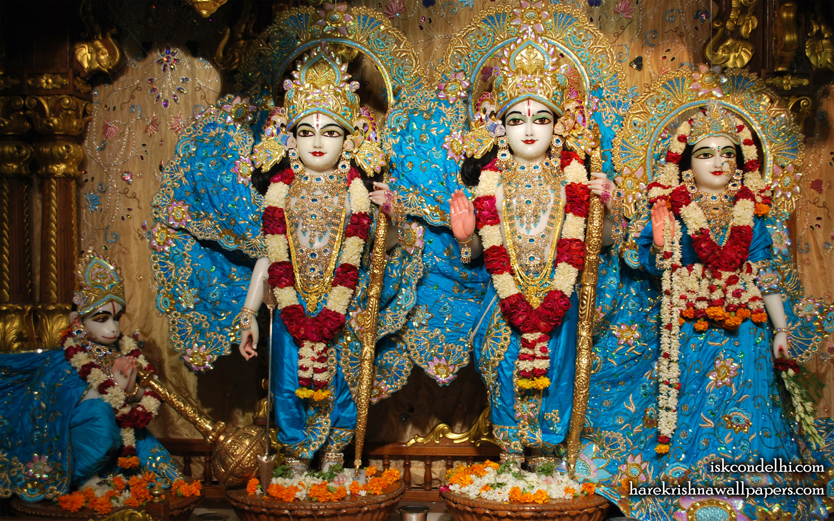 Sri Sri Sita Rama Laxman Hanuman Wallpaper (016) Size 1680x1050 Download