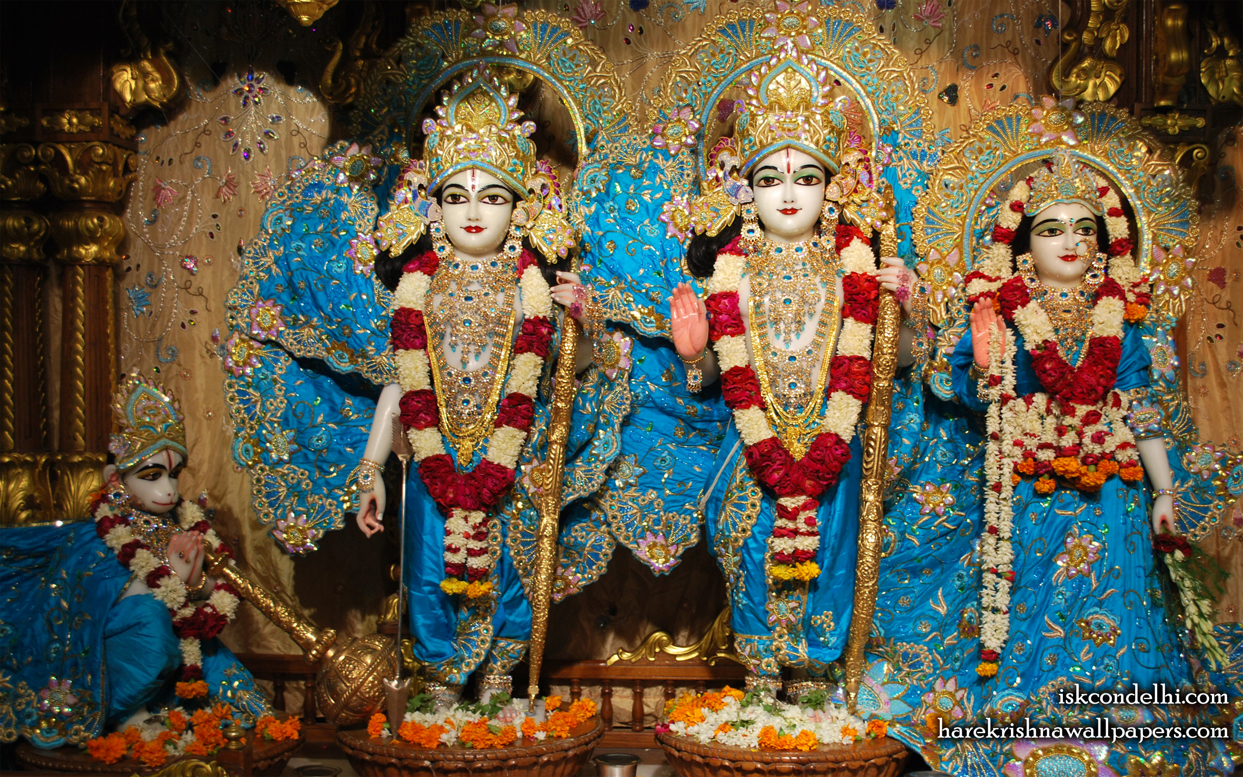 Sri Sri Sita Rama Laxman Hanuman Wallpaper (016) Size 2560x1600 Download