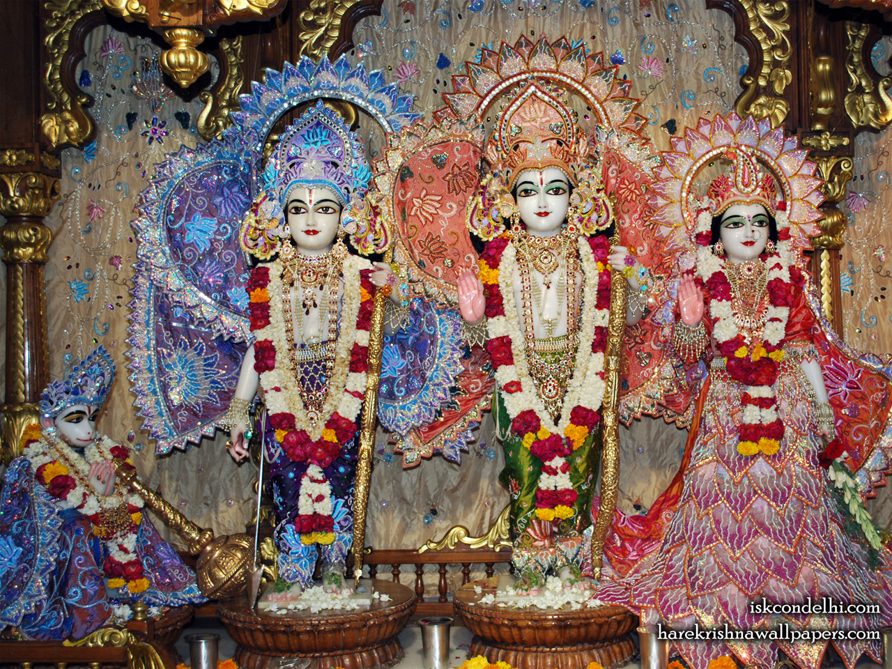 Sri Sri Sita Rama Laxman Hanuman Wallpaper (018) Size 1280x960 Download