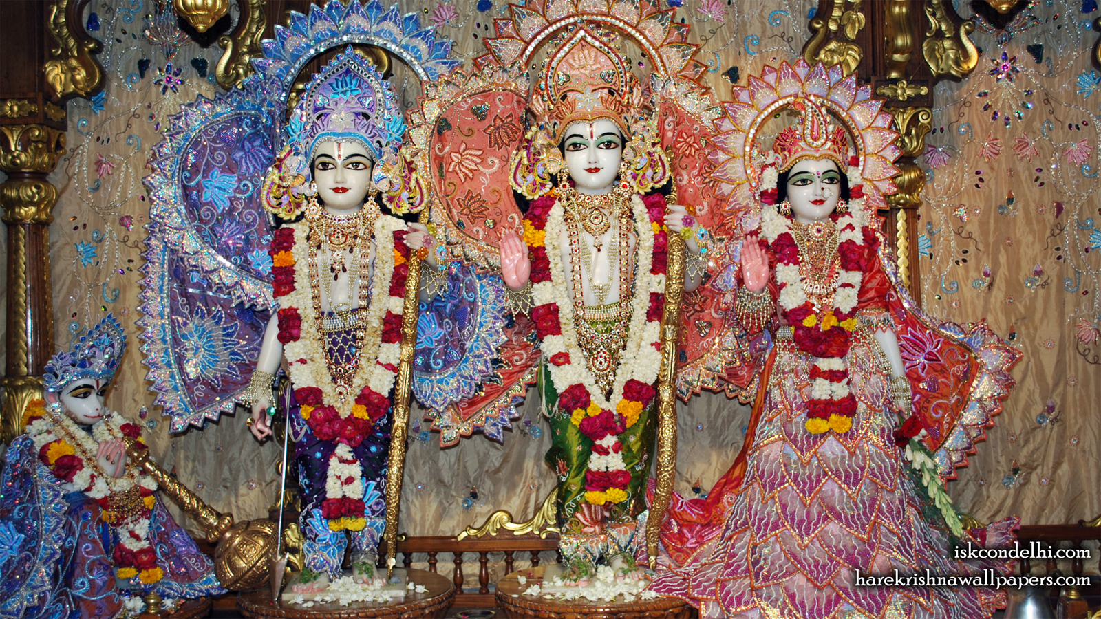 Sri Sri Sita Rama Laxman Hanuman Wallpaper (018) Size 1600x900 Download