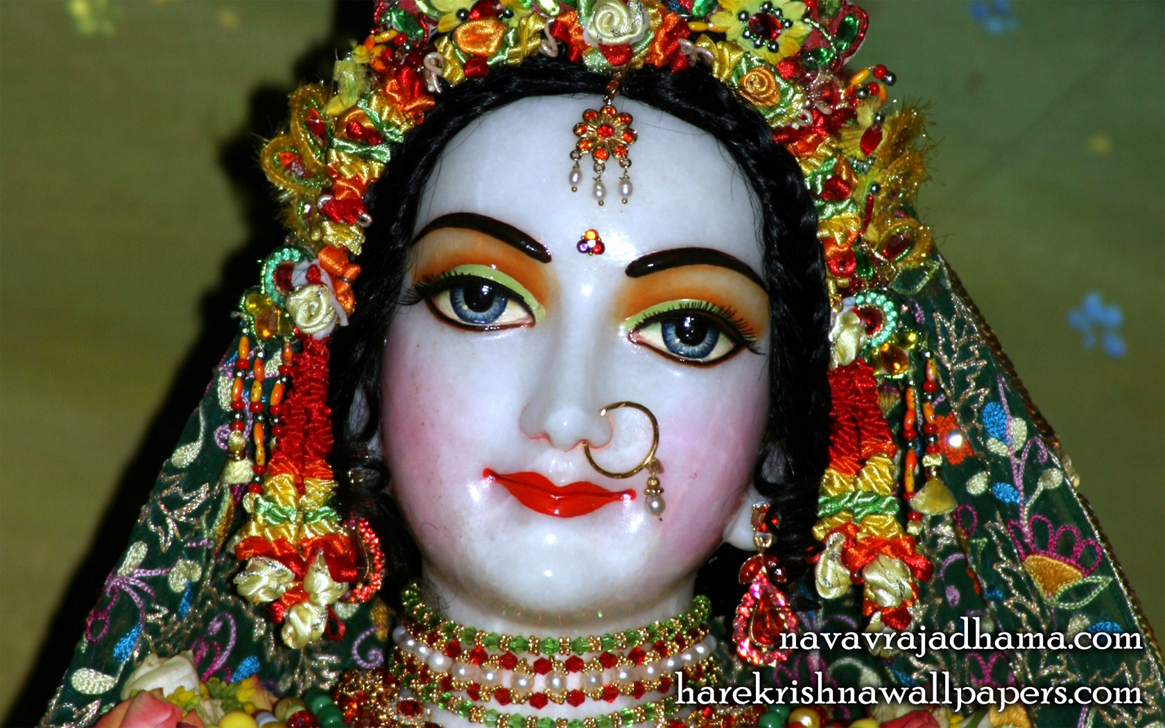 Sri Radha Close up Wallpaper (001) Size 1680x1050 Download