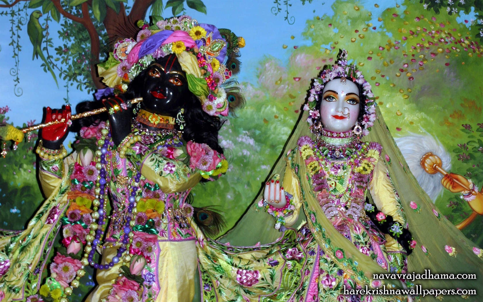 Sri Sri Radha Shyamsundar Close up Wallpaper (002) Size 1680x1050 Download