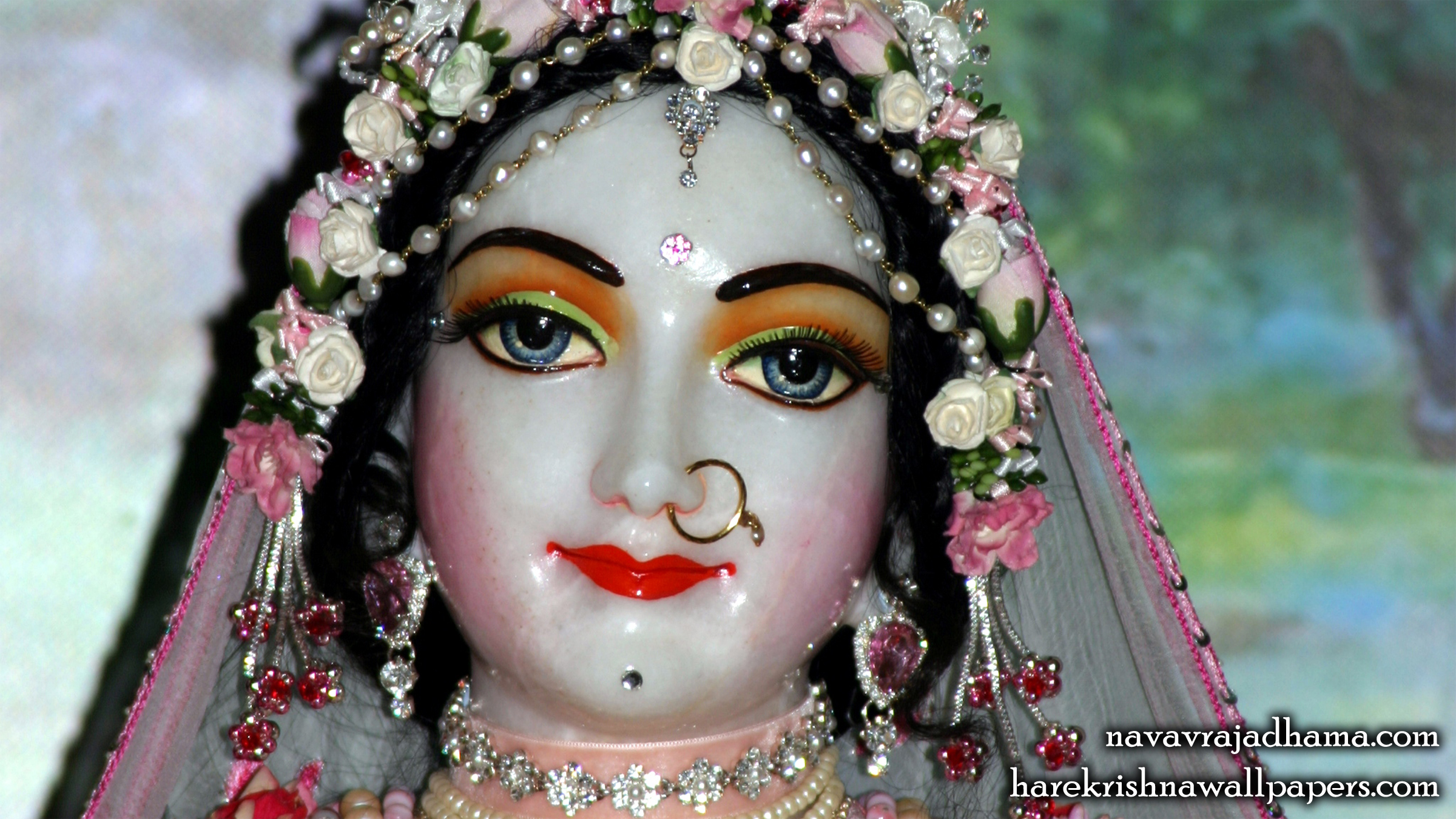 Sri Radha Close up Wallpaper (003) Size 2400x1350 Download