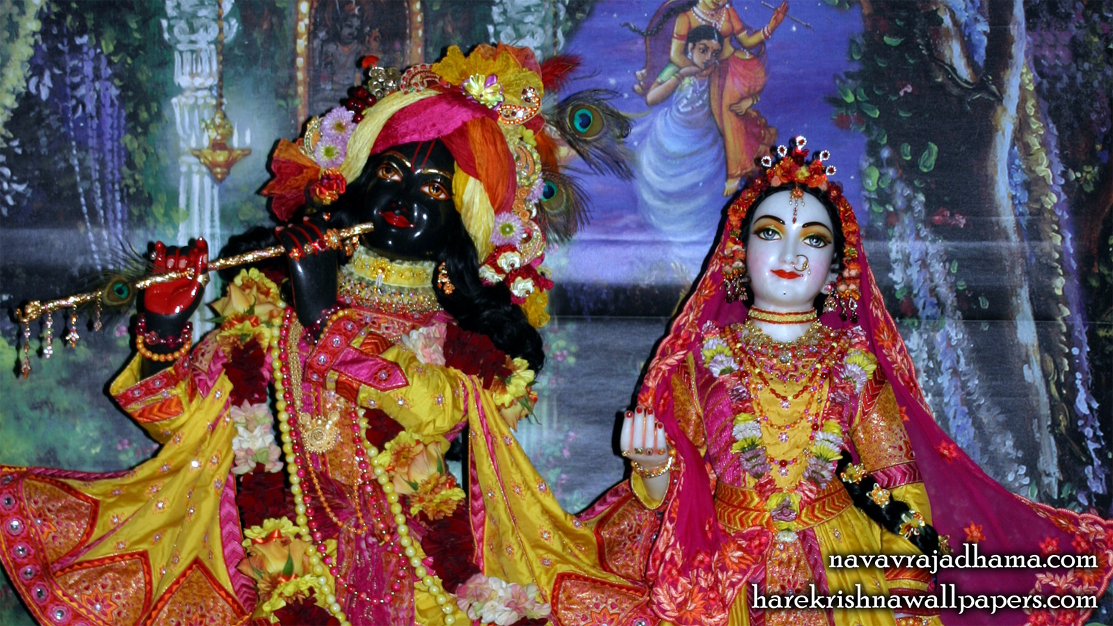 Sri Sri Radha Shyamsundar Close up Wallpaper (003) Size 1600x900 Download