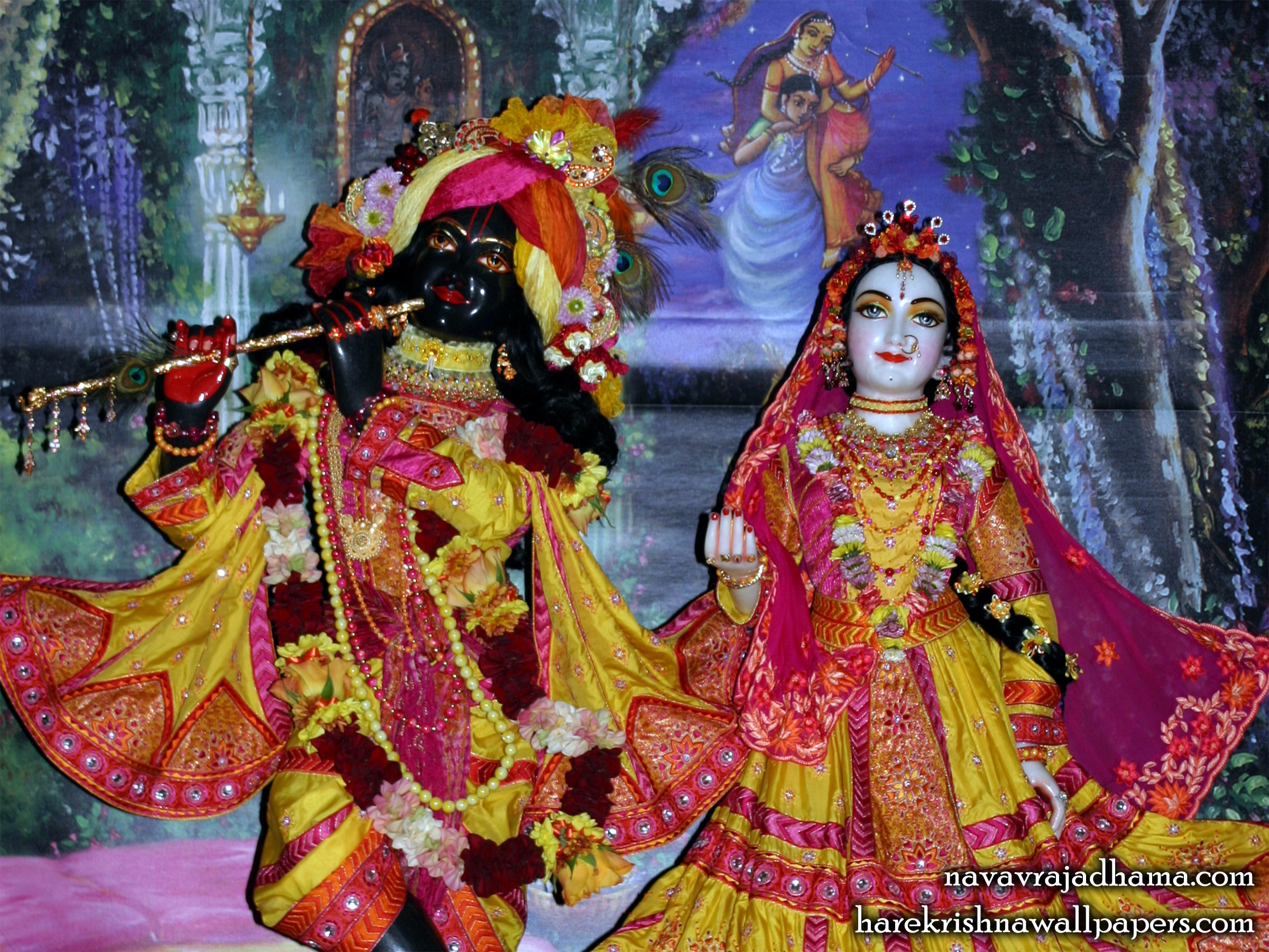 Sri Sri Radha Shyamsundar Close up Wallpaper (003) Size 2400x1800 Download