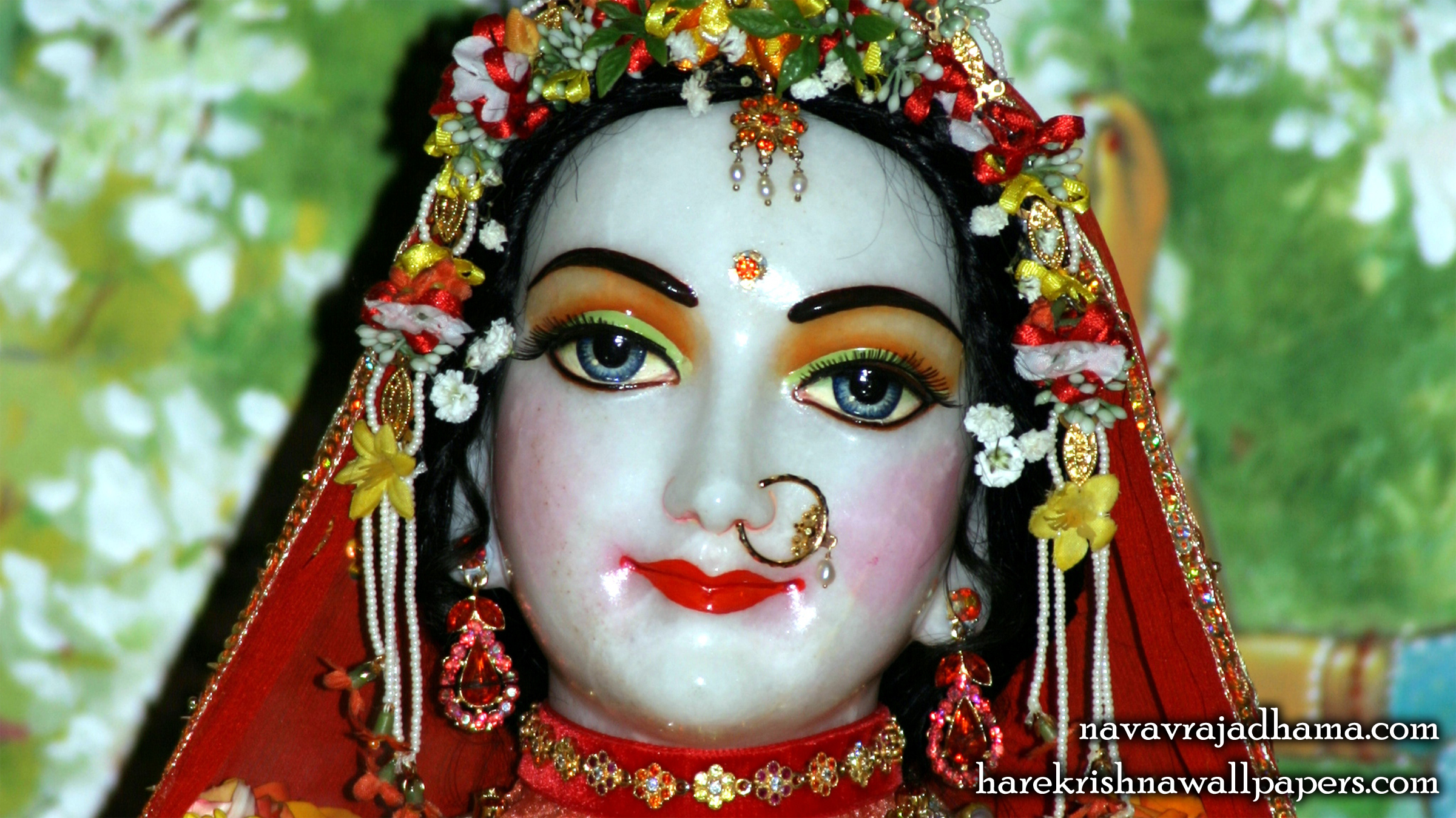 Sri Radha Close up Wallpaper (004) Size 2400x1350 Download