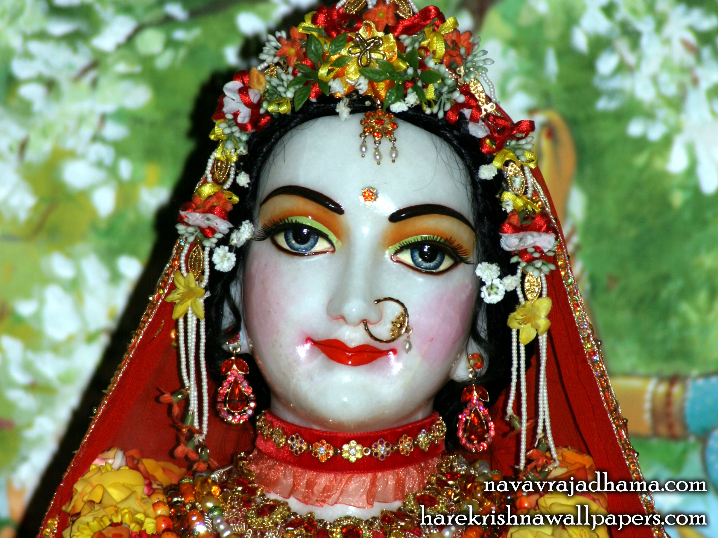 Sri Radha Close up Wallpaper (004) Size 2400x1800 Download