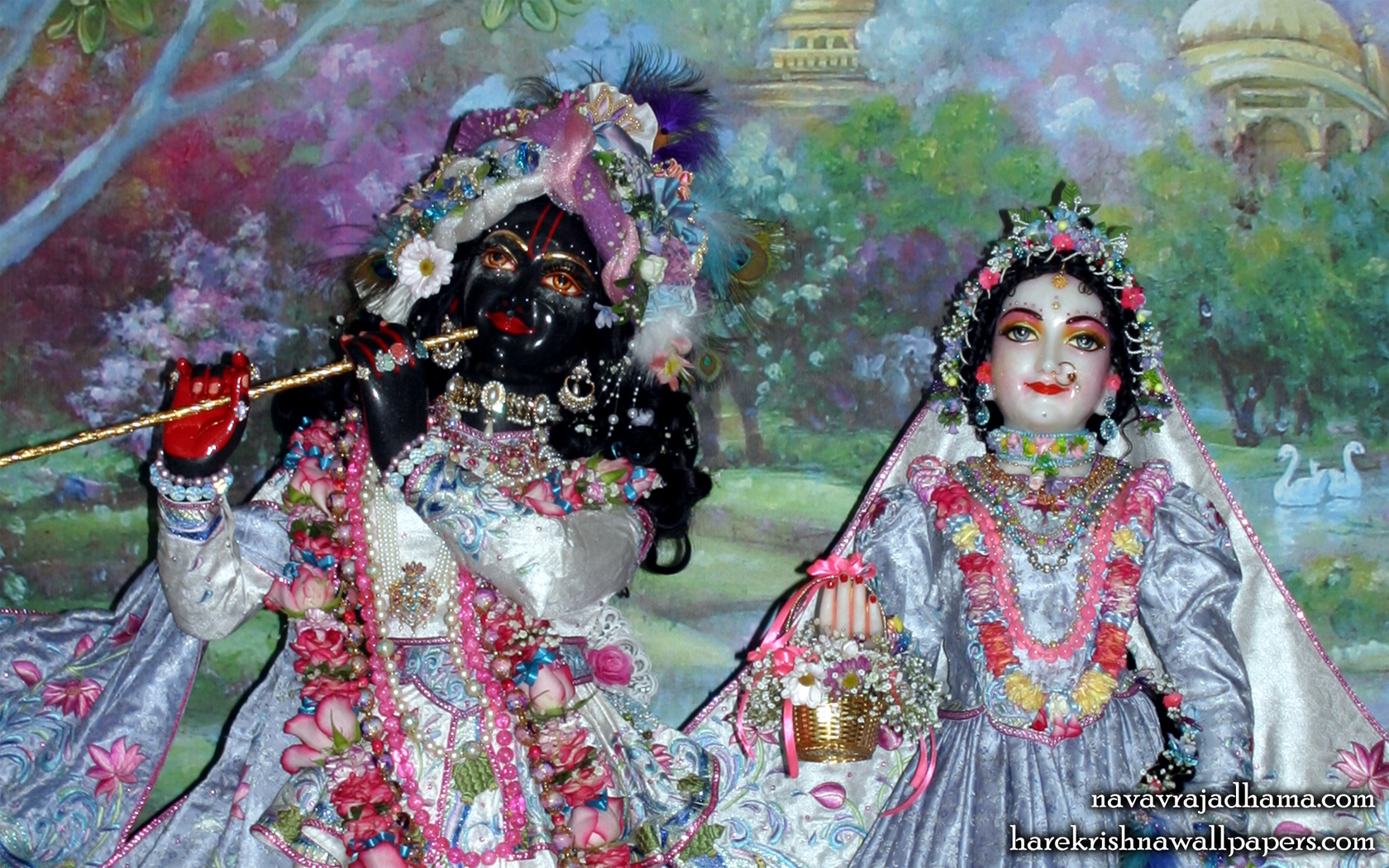 Sri Sri Radha Shyamsundar Close up Wallpaper (004) Size 1680x1050 Download