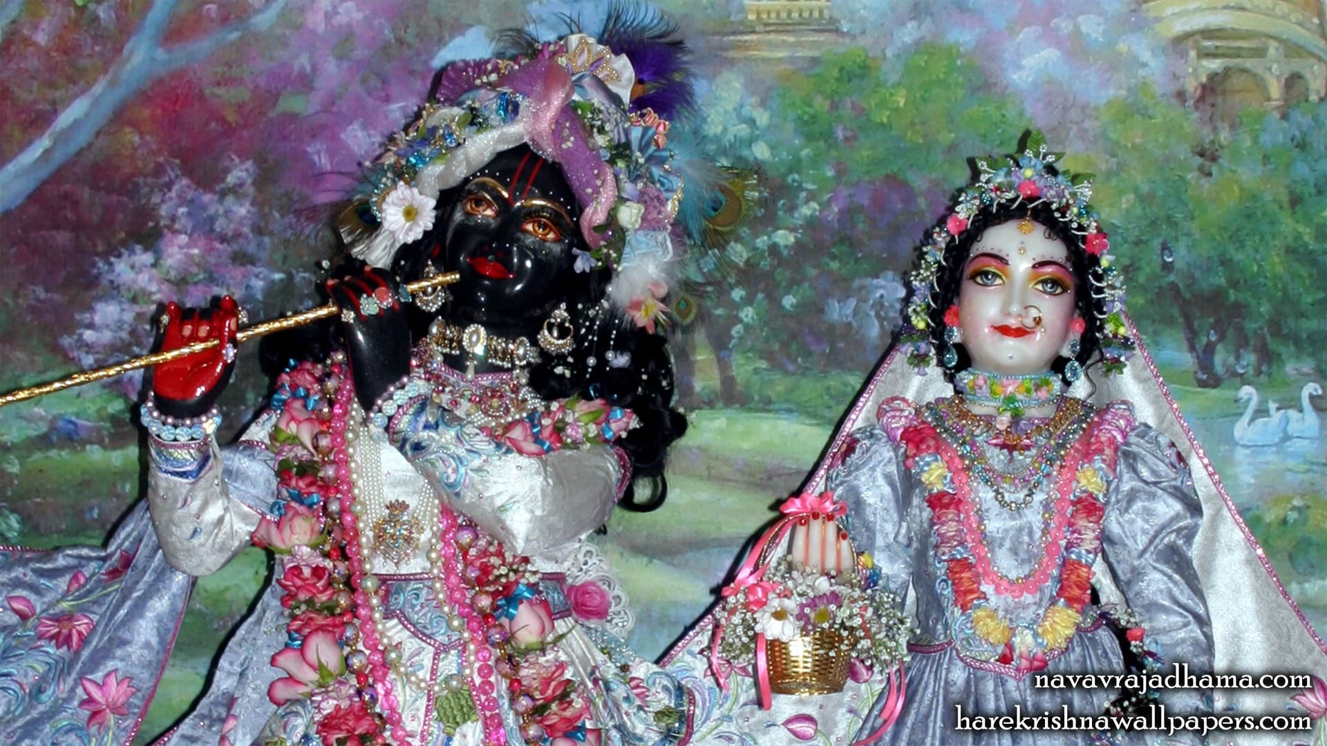Sri Sri Radha Shyamsundar Close up Wallpaper (004) Size 1920x1080 Download