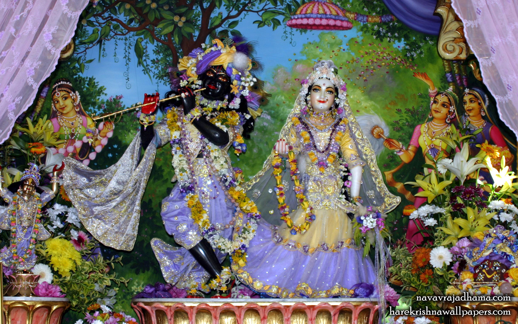 Sri Sri Radha Shyamsundar Wallpaper (005) Size 1680x1050 Download