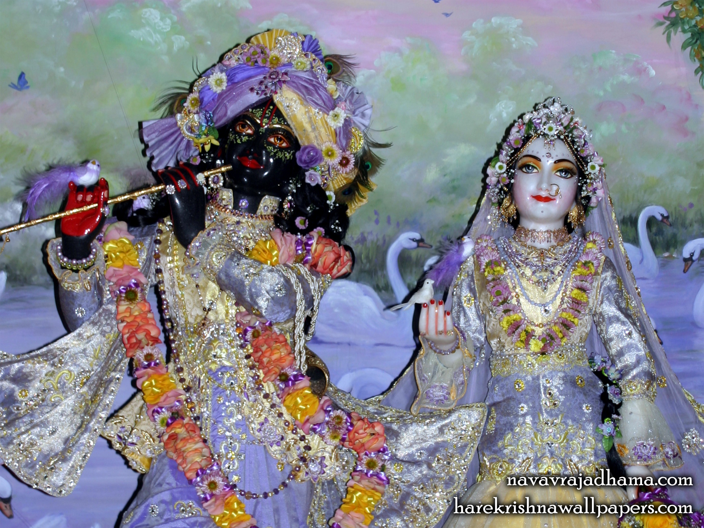 Sri Sri Radha Shyamsundar Close up Wallpaper (005) Size 2400x1800 Download
