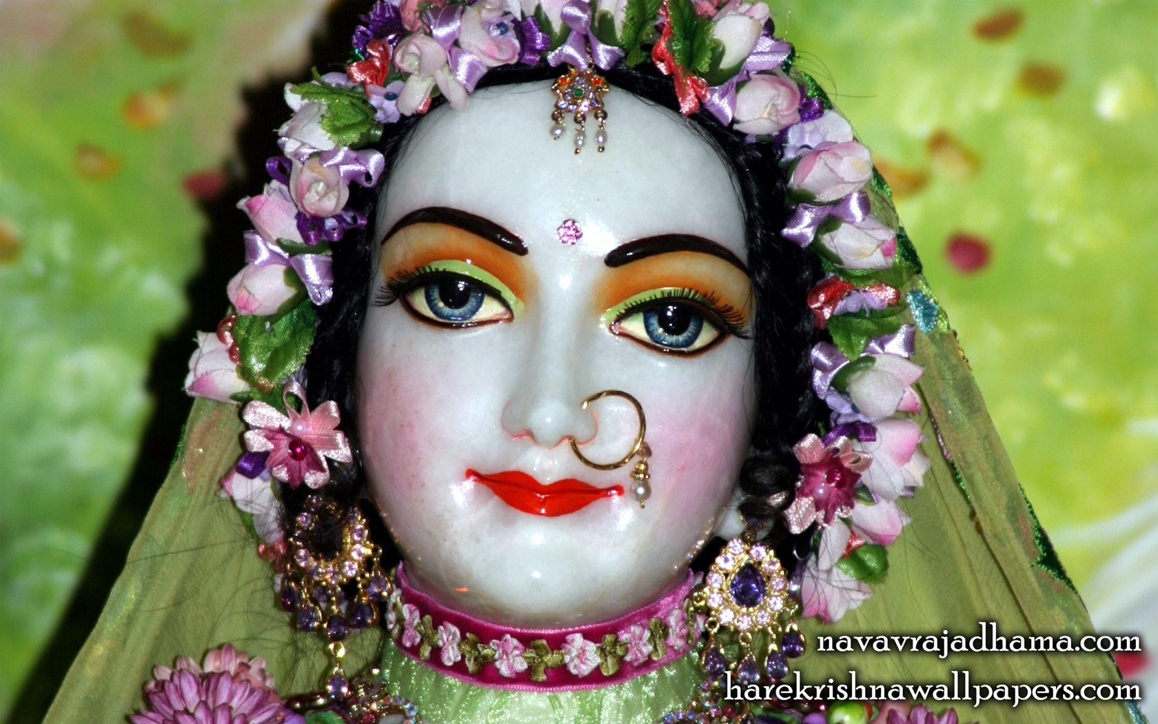 Sri Radha Close up Wallpaper (006) Size 1680x1050 Download