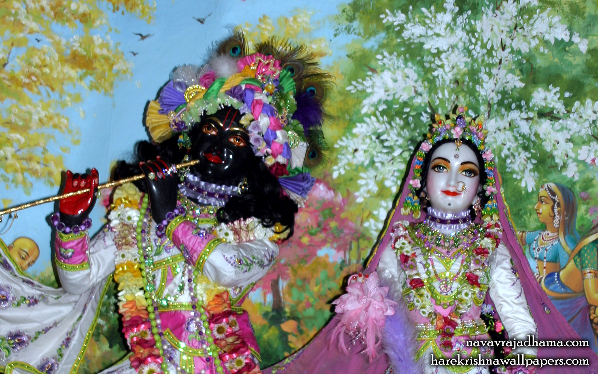 Sri Sri Radha Shyamsundar Close up Wallpaper (006) Size 1920x1200 Download