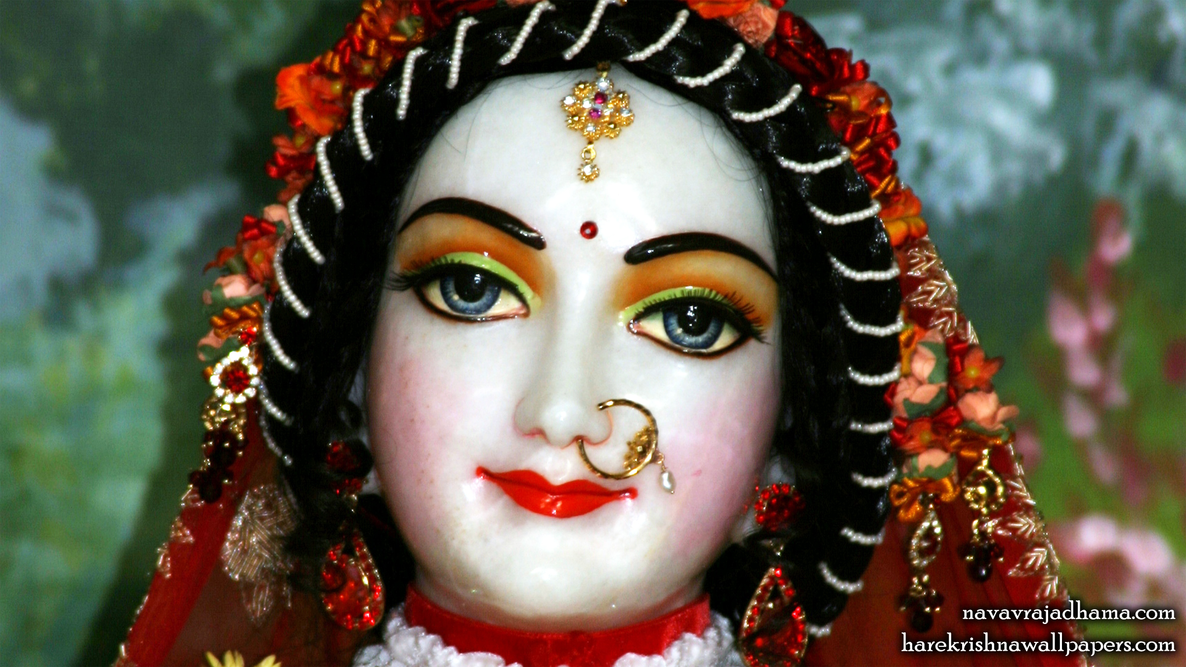 Sri Radha Close up Wallpaper (008) Size 2400x1350 Download