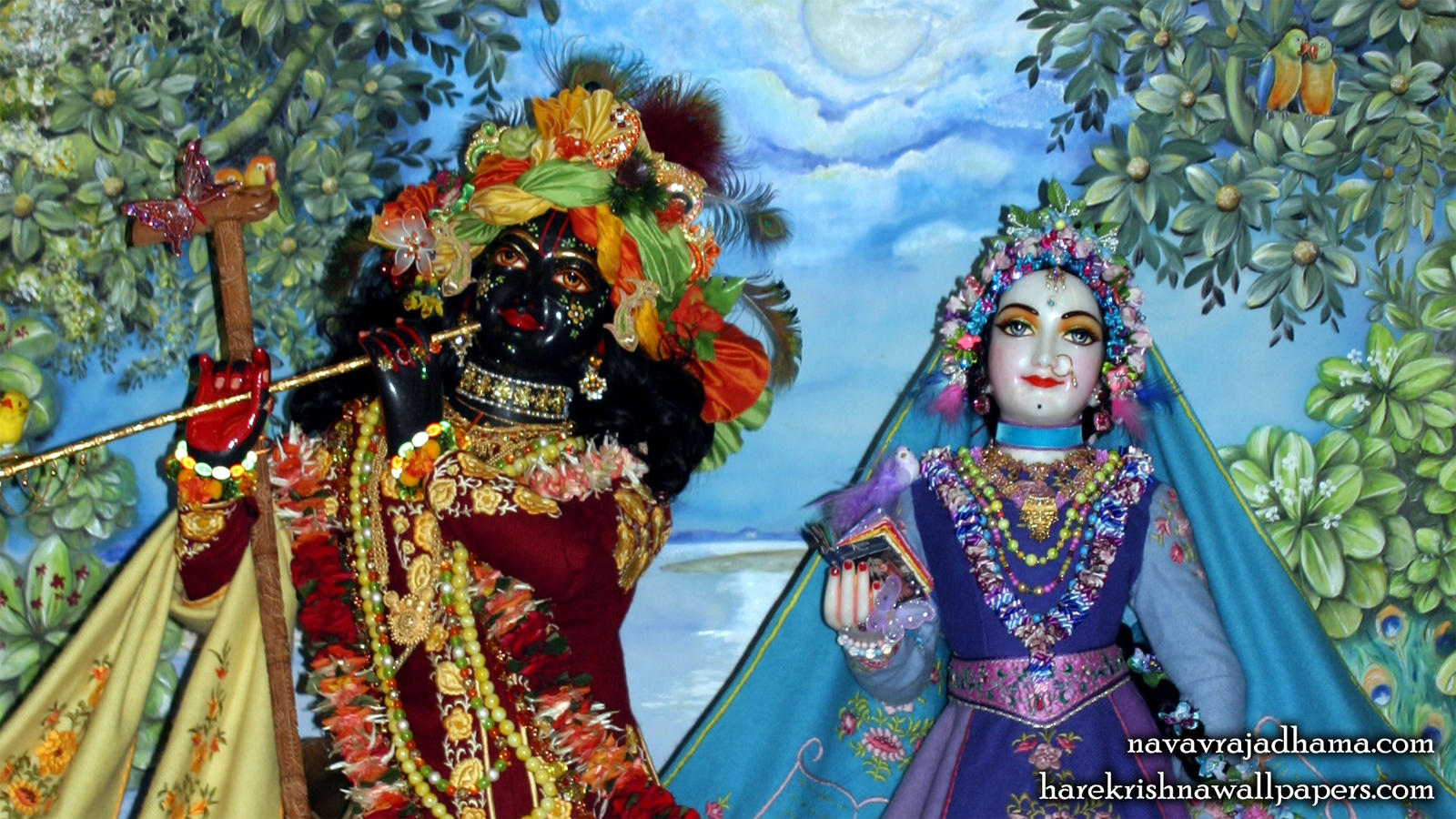 Sri Sri Radha Shyamsundar Close up Wallpaper (009) Size 1600x900 Download