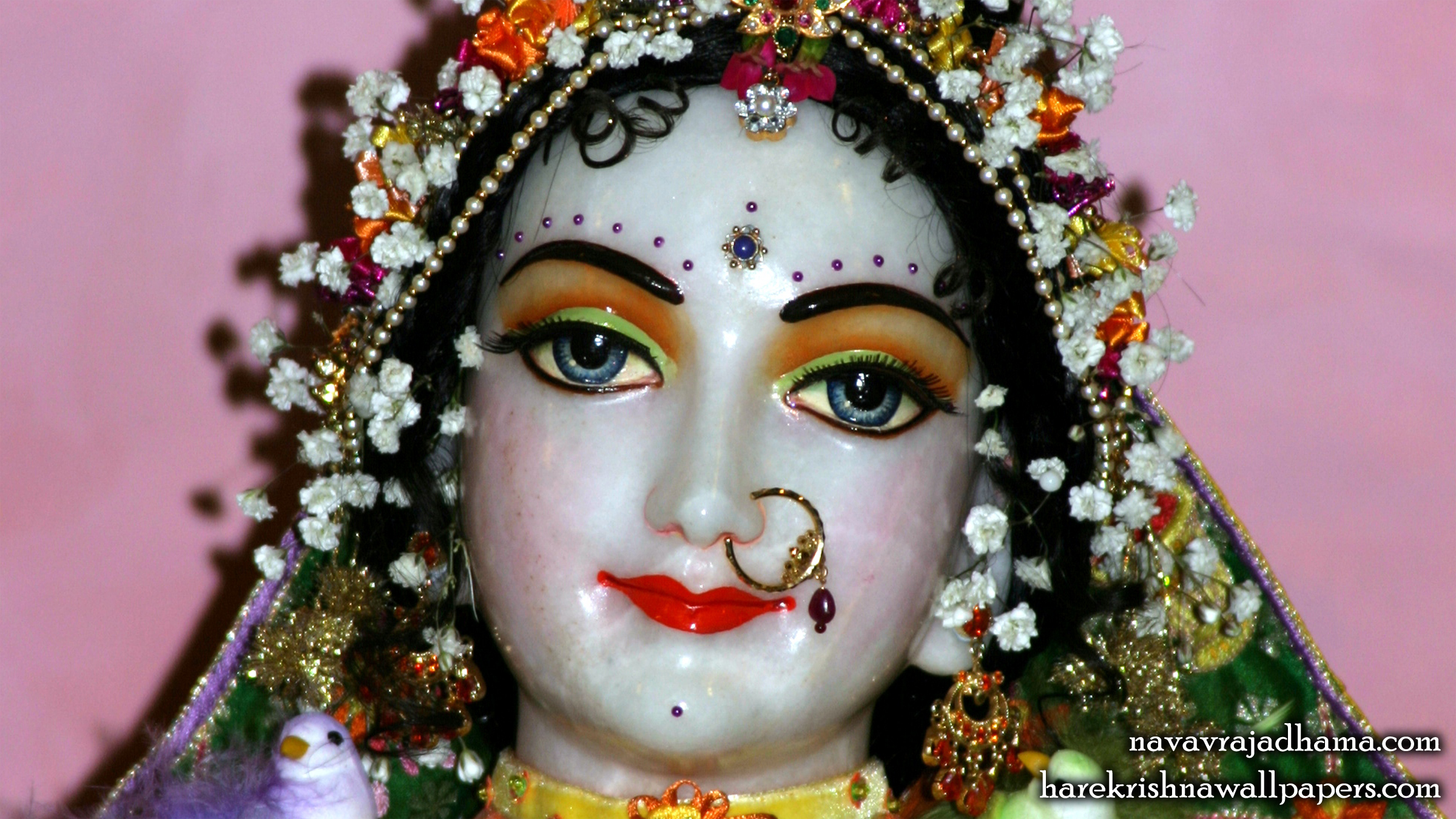 Sri Radha Close up Wallpaper (010) Size 2400x1350 Download