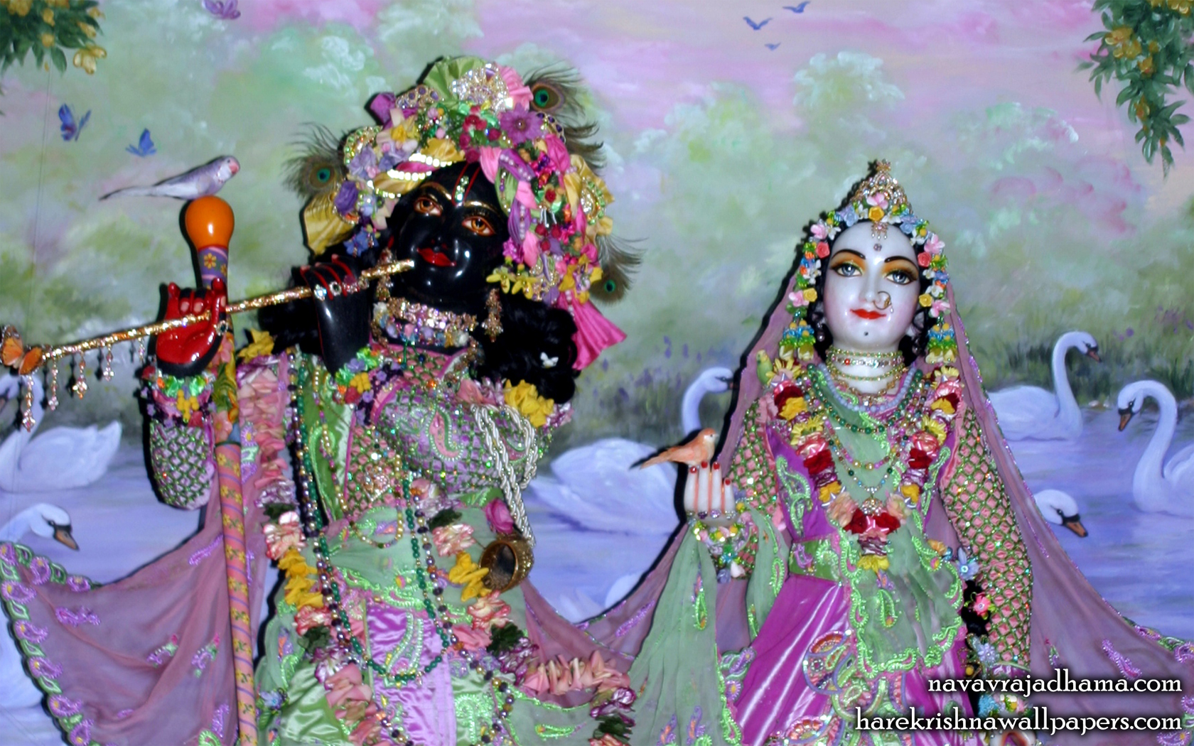 Sri Sri Radha Shyamsundar Close up Wallpaper (011) Size 1680x1050 Download