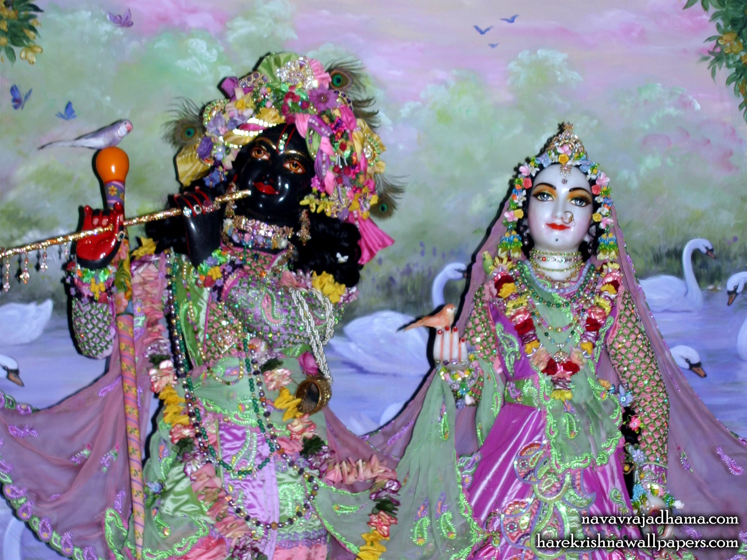 Sri Sri Radha Shyamsundar Close up Wallpaper (011) Size 2400x1800 Download