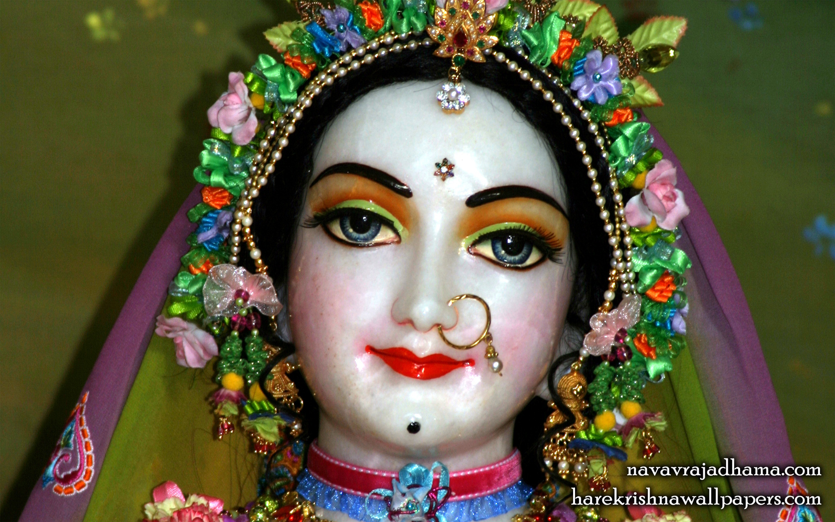 Sri Radha Close up Wallpaper (015) Size 1680x1050 Download