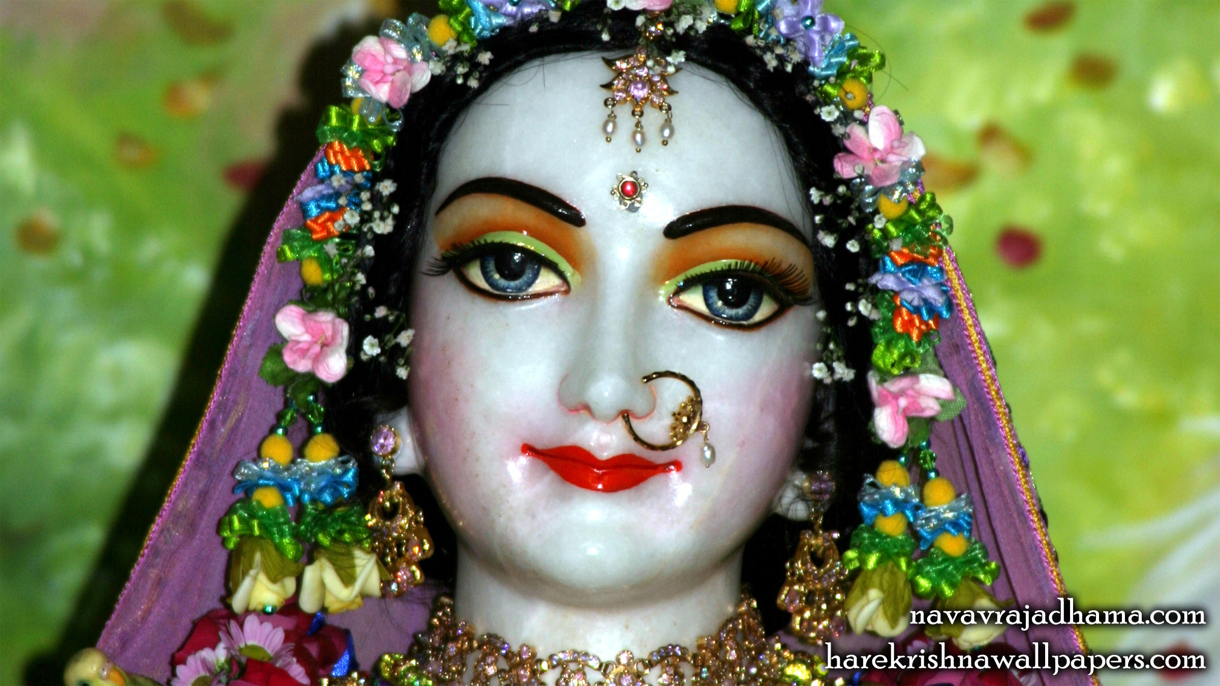 Sri Radha Close up Wallpaper (019) Size 2400x1350 Download