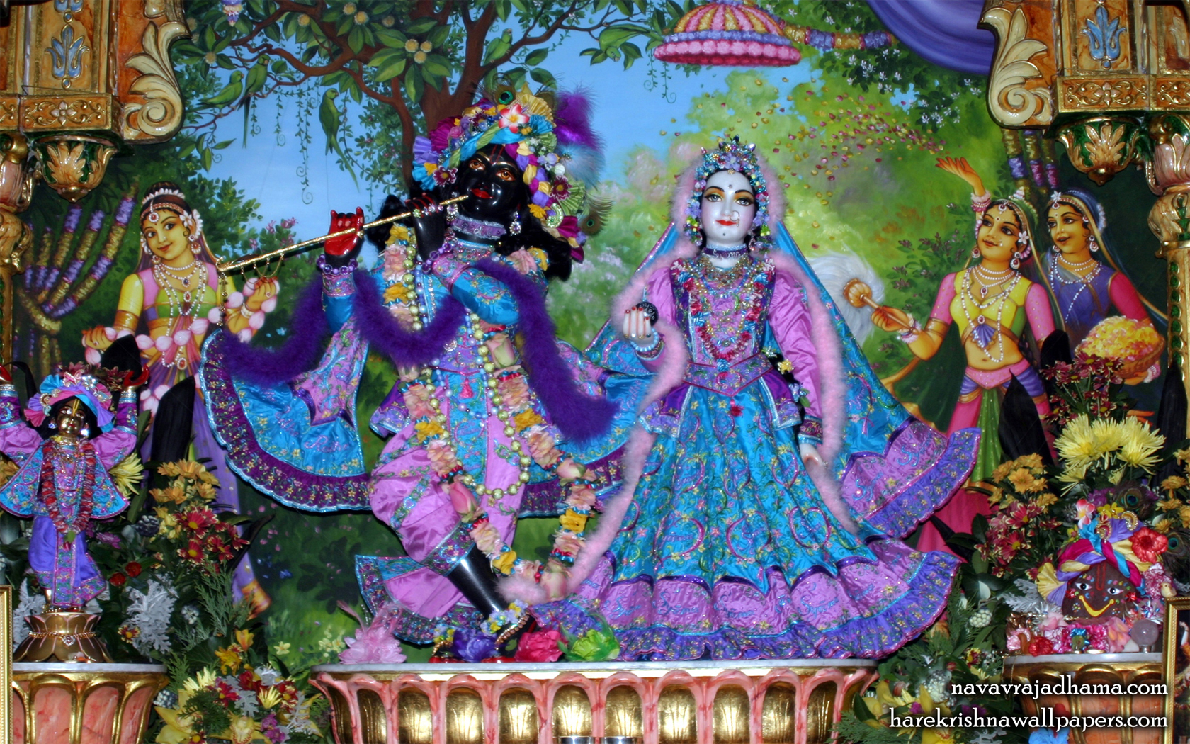 Sri Sri Radha Shyamsundar Wallpaper (021) Size 1680x1050 Download