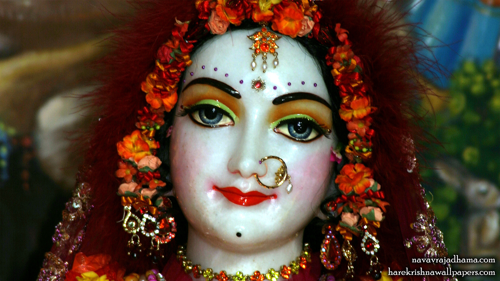 Sri Radha Close up Wallpaper (022) Size 1600x900 Download